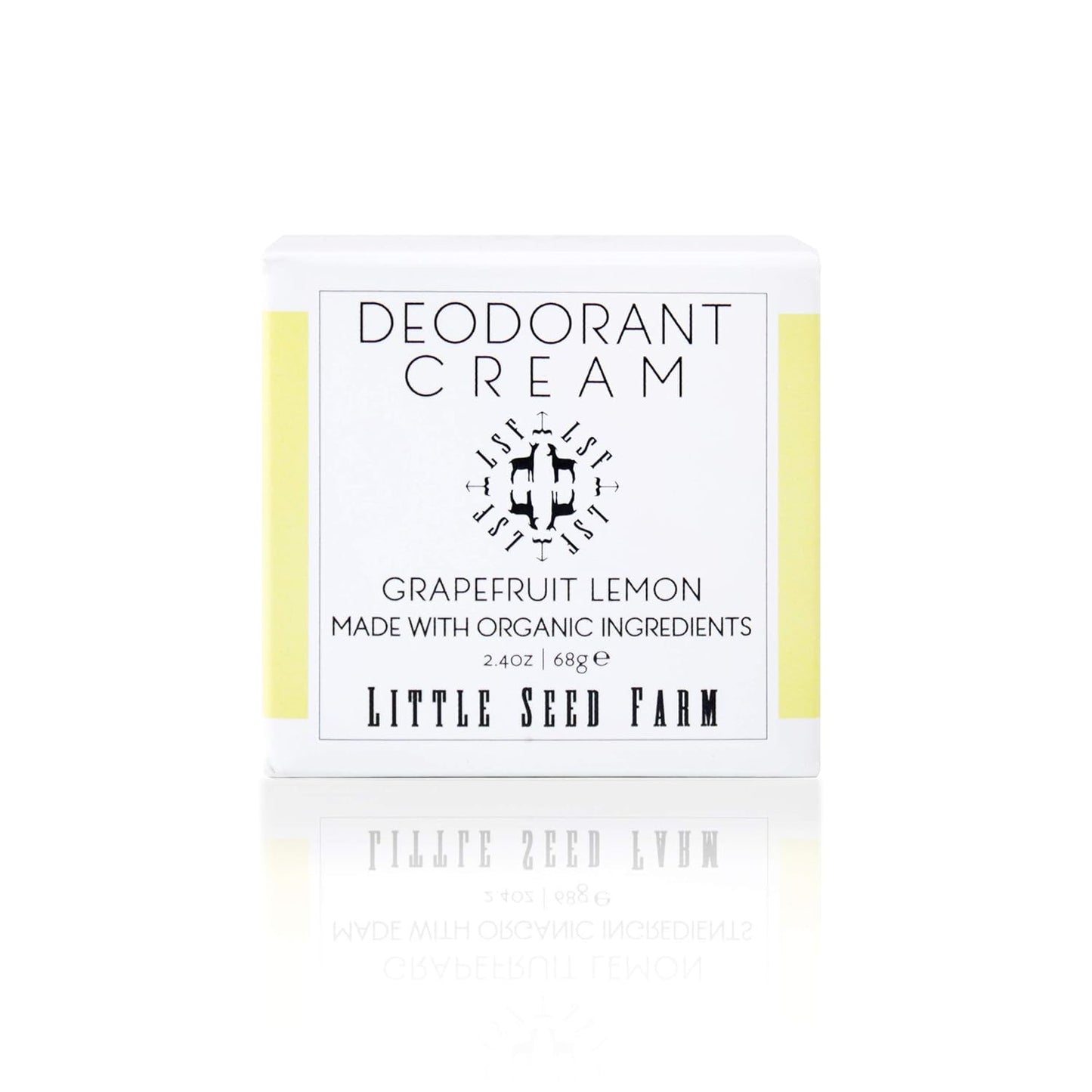 Little Seed Farm All Natural Deodorant Cream, Aluminum Free Deodorant for Women or Men, 2.4 Ounce - Grapefruit Lemon