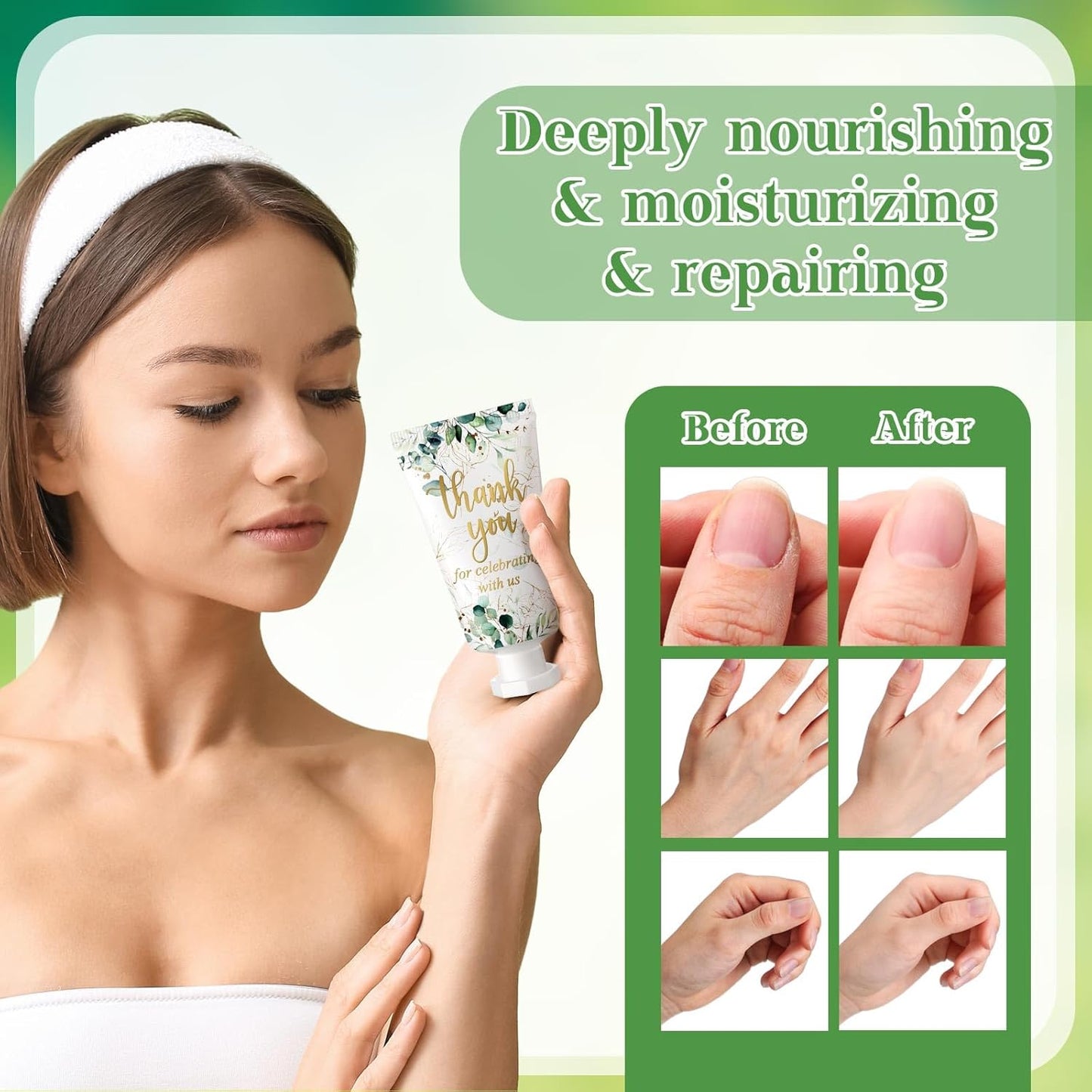 48 Sets Baby Shower Hand Cream Party Favors for Guests Gift Bulk Travel Size Hand Lotion Set for Baby Shower Wedding Christmas(Eucalyptus Leaves)