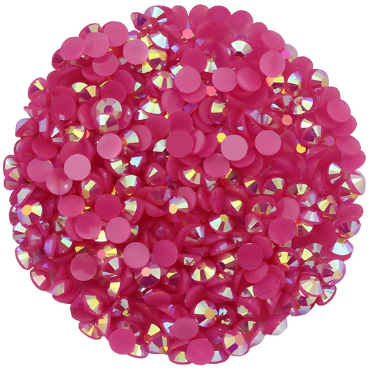 720 Pcs SS30 6mm Flatback Rhinestones for Nails Art Crafts Glitter Round Shine Gems AB Crystals DIY Clothes Shoes （Dark RoseRed AB）