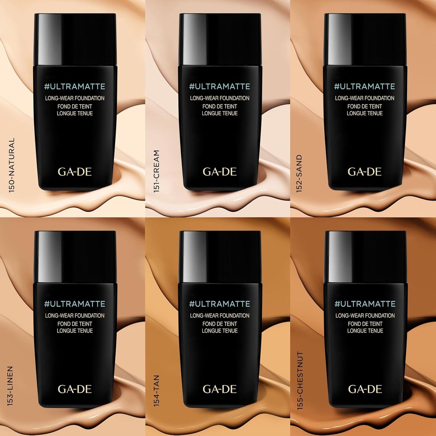Ultramate Long-Wear Foundation, 153 - Sweat-Resistant and No-Transfer Cream Foundation - Face Makeup for Flawless Ultra-Matte Finish - 1 oz