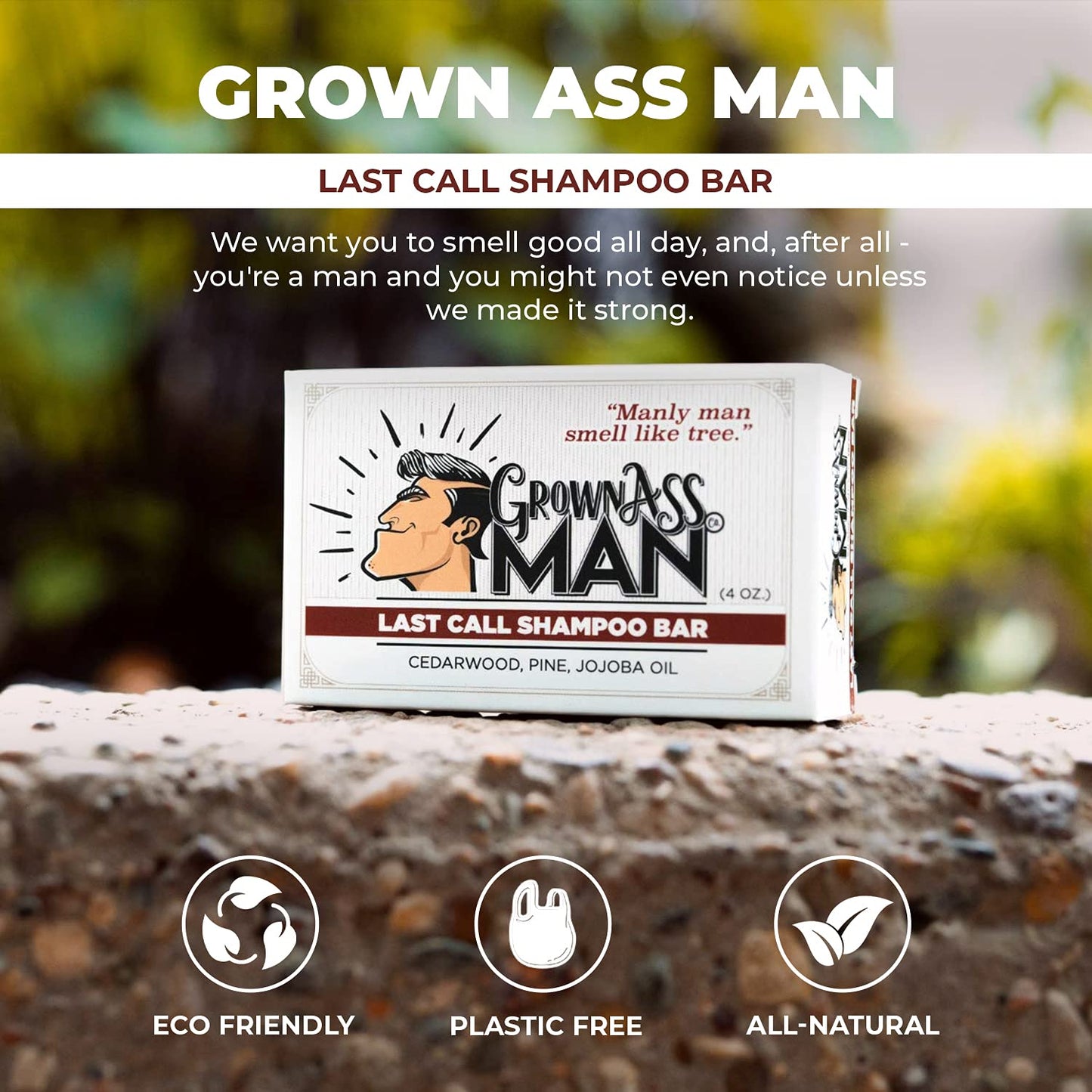 Solid Shampoo Bar Rich Lather 3 in 1: Hair, Beard & Body Wash - Plastic Free & Eco-Friendly, Natural & Organic Clean for All Hair Types, 4oz Bar (Last Call, 6-Pack)