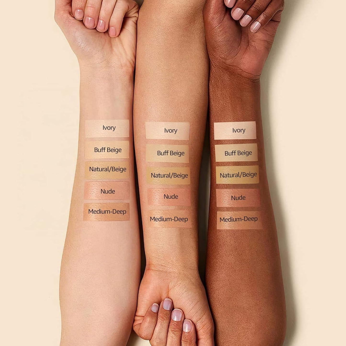 Air Cushion CC Cream Mushroom Head Foundation - Moisturizing BB Cream Makeup Long Lasting Matte Conceale, Oil Control Waterproof Makeup Base Primer (Beige, 1 PCS)