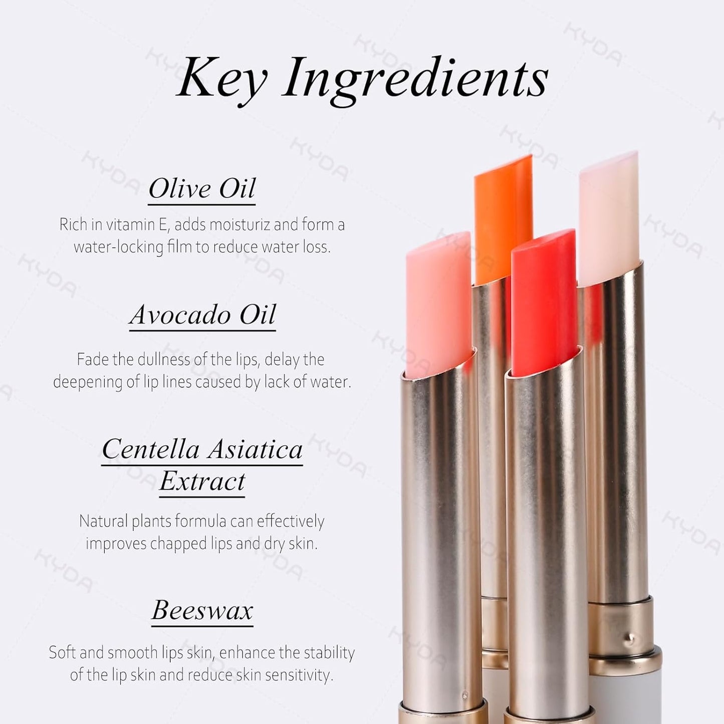 KYDA PH-Activated Lip and Cheek Stain, PH Color Changing Formula for Lasting Custom Lip Color, Keep Lips Soft and Moisturizing with Avocado Oil, Multiuse Color Balm, PEACH