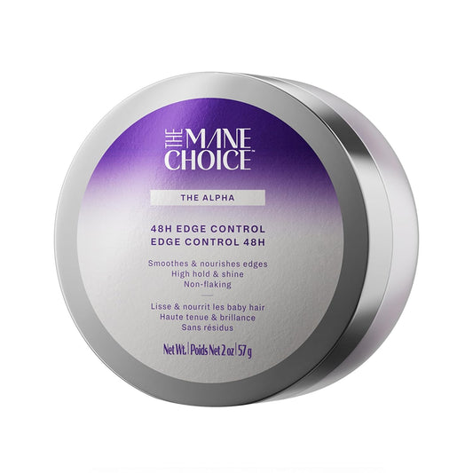 The Mane Choice The Alpha 48H Edge Control, 2 Oz, Smoothes & Nourishes Edges, Hair Gel for Coily, Wavy & Curly Hair, Infused with Pro-Vitamin B5, Aloe & Avocado Oil, Adds Brilliant Shine, Non-Flaking