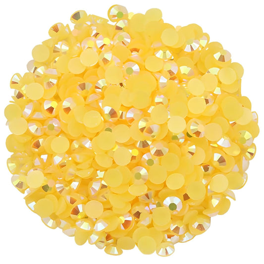 720 Pcs SS30 6mm Flatback Rhinestones for Nails Art Crafts Glitter Round Shine Gems AB Crystals DIY Clothes Shoes （Orange Yellow AB）