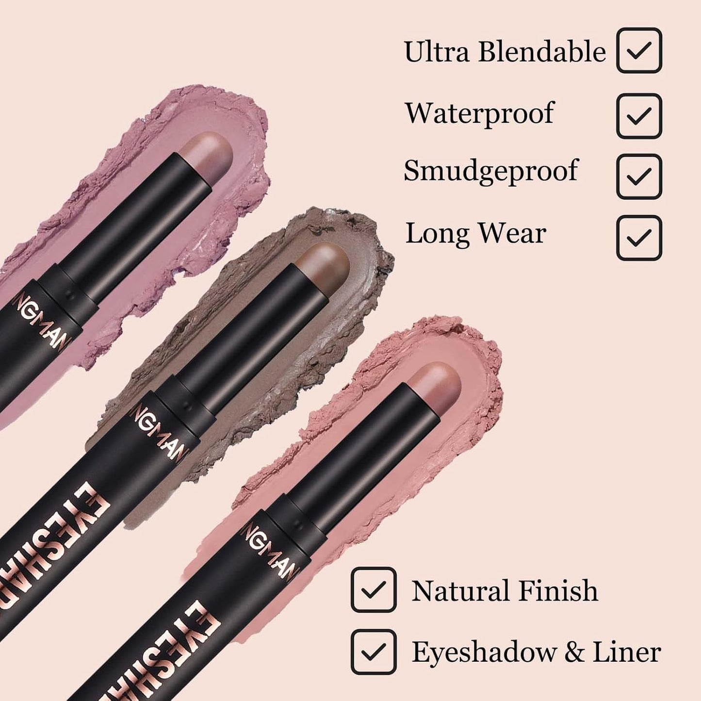 Blue Eyeshadow Stick Blendable Cream Eyeshadow Waterproof Long Lasting High Pigmented eyeshadow Pencil, Hypoallergenic Nude Eye Shadow Stick (20# Periwinkle Matte)