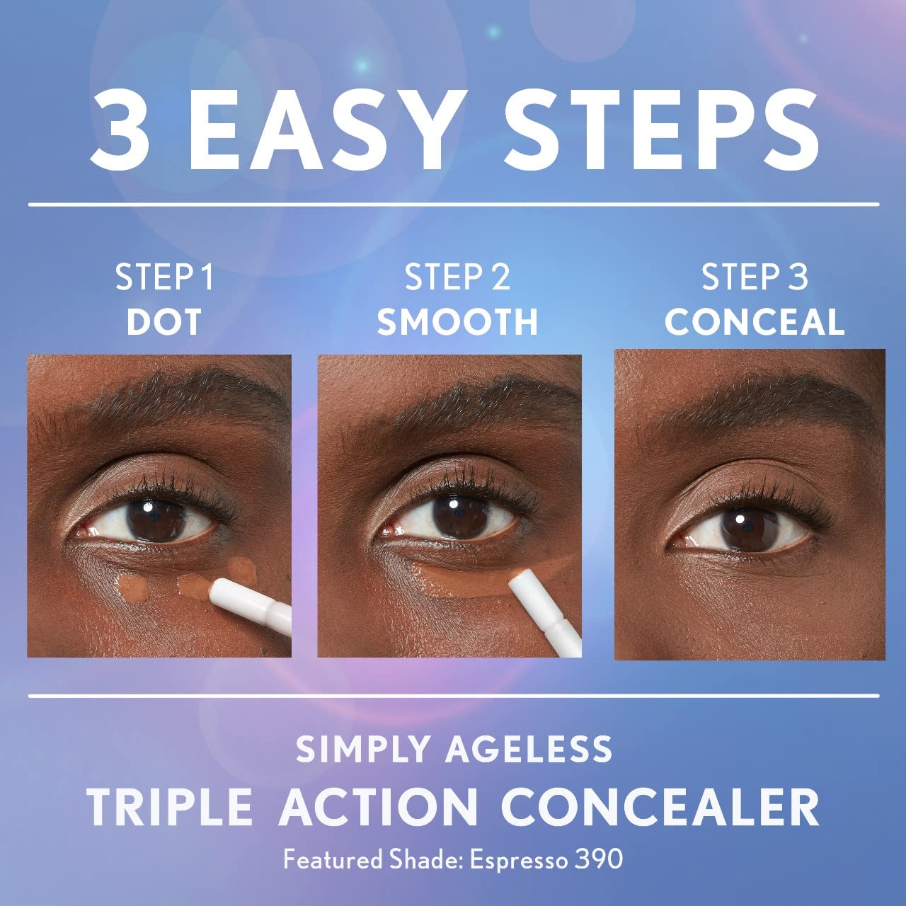 COVERGIRL Simply Ageless Triple Action Concealer, Soft Sable, Shelf Pack of 2