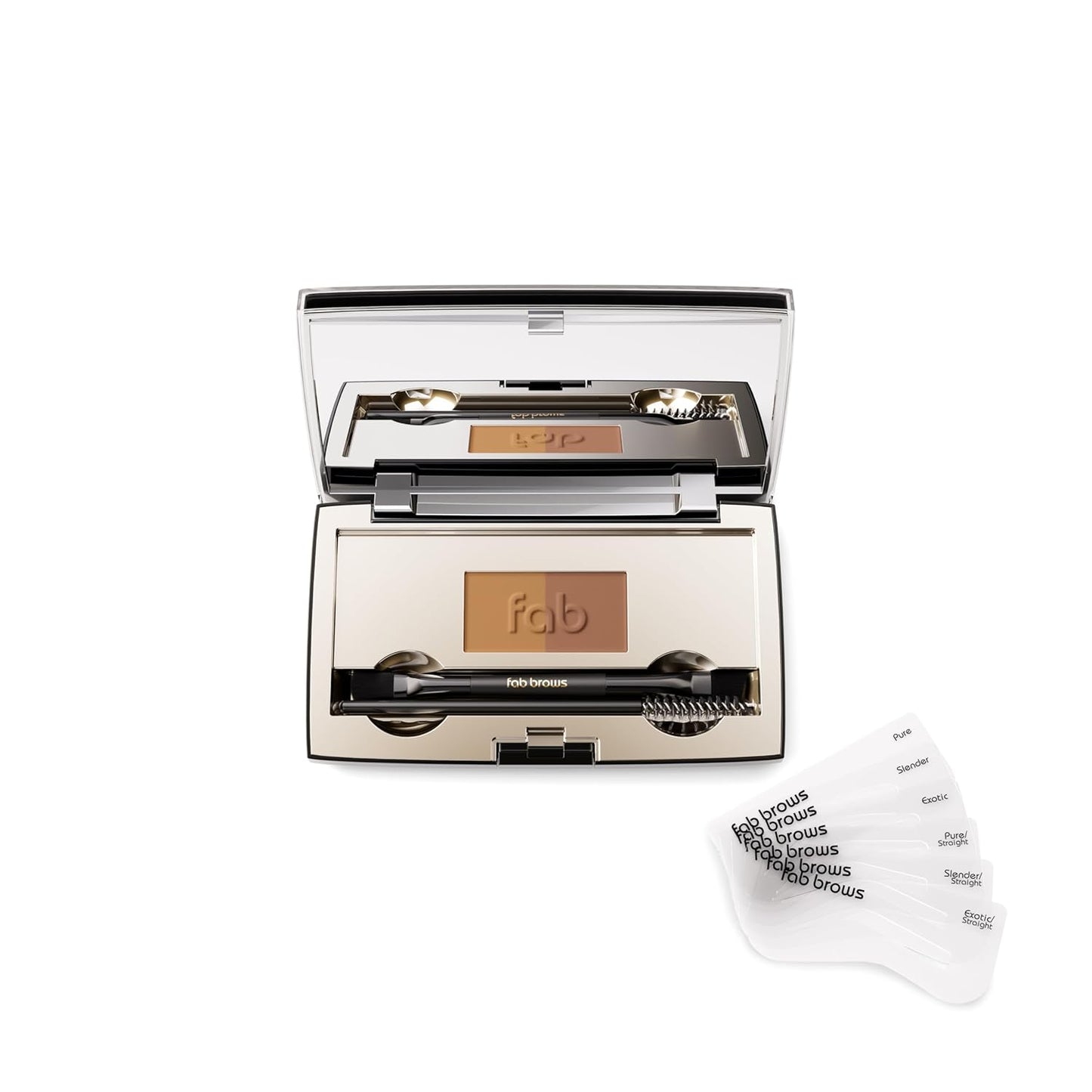 Duo Eyebrow Kit - Light / Medium Brown Makeup Kits Eye Brow Stencil Contour Palette Cosmetics Powder for Women
