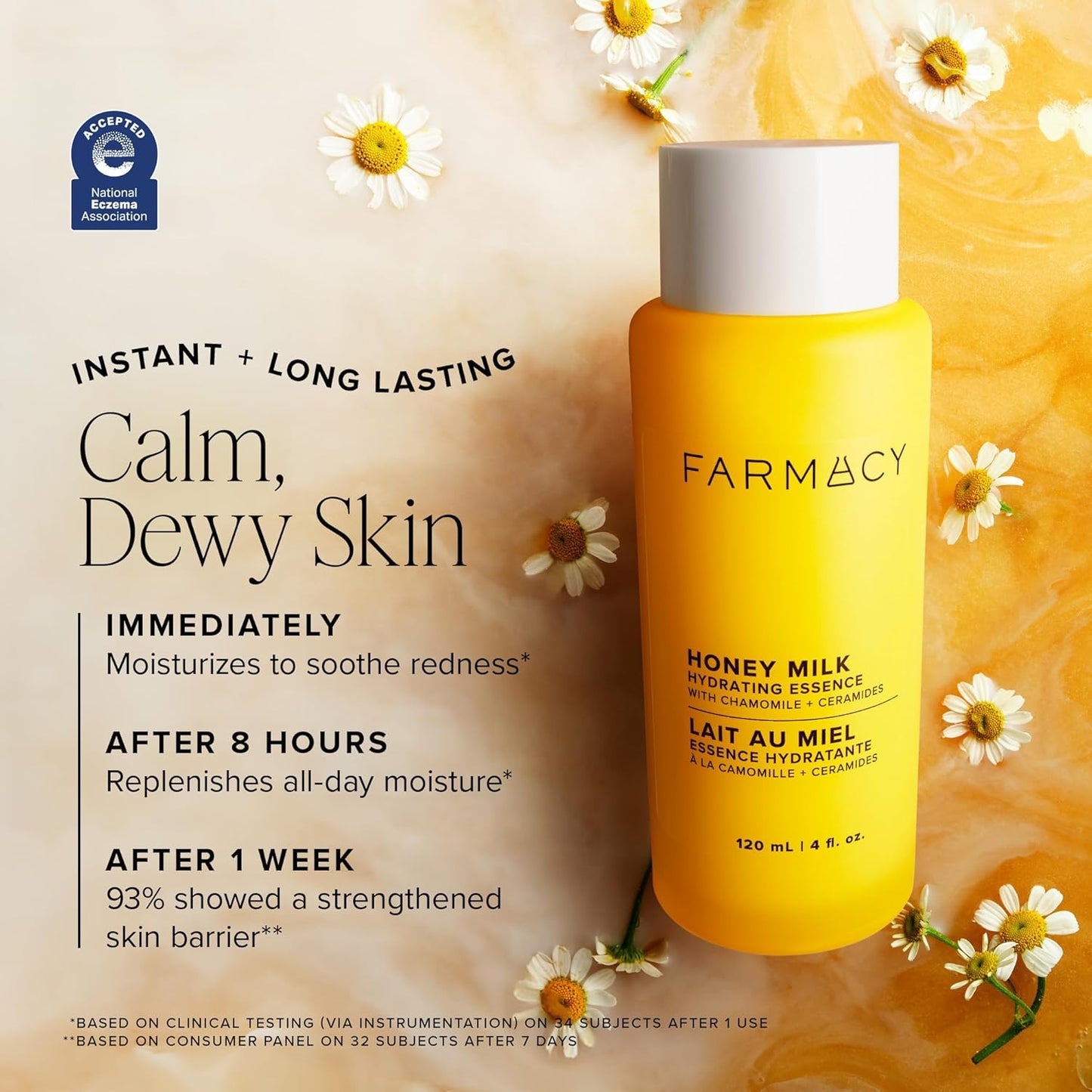Farmacy Hydrating Essence - Hydrating Honey Milk Toner + Facial Essence to Soothe, Moisturize and Strengthen Skin Barrier - Preps Complexion for Skincare Products or Makeup Application (50ml)