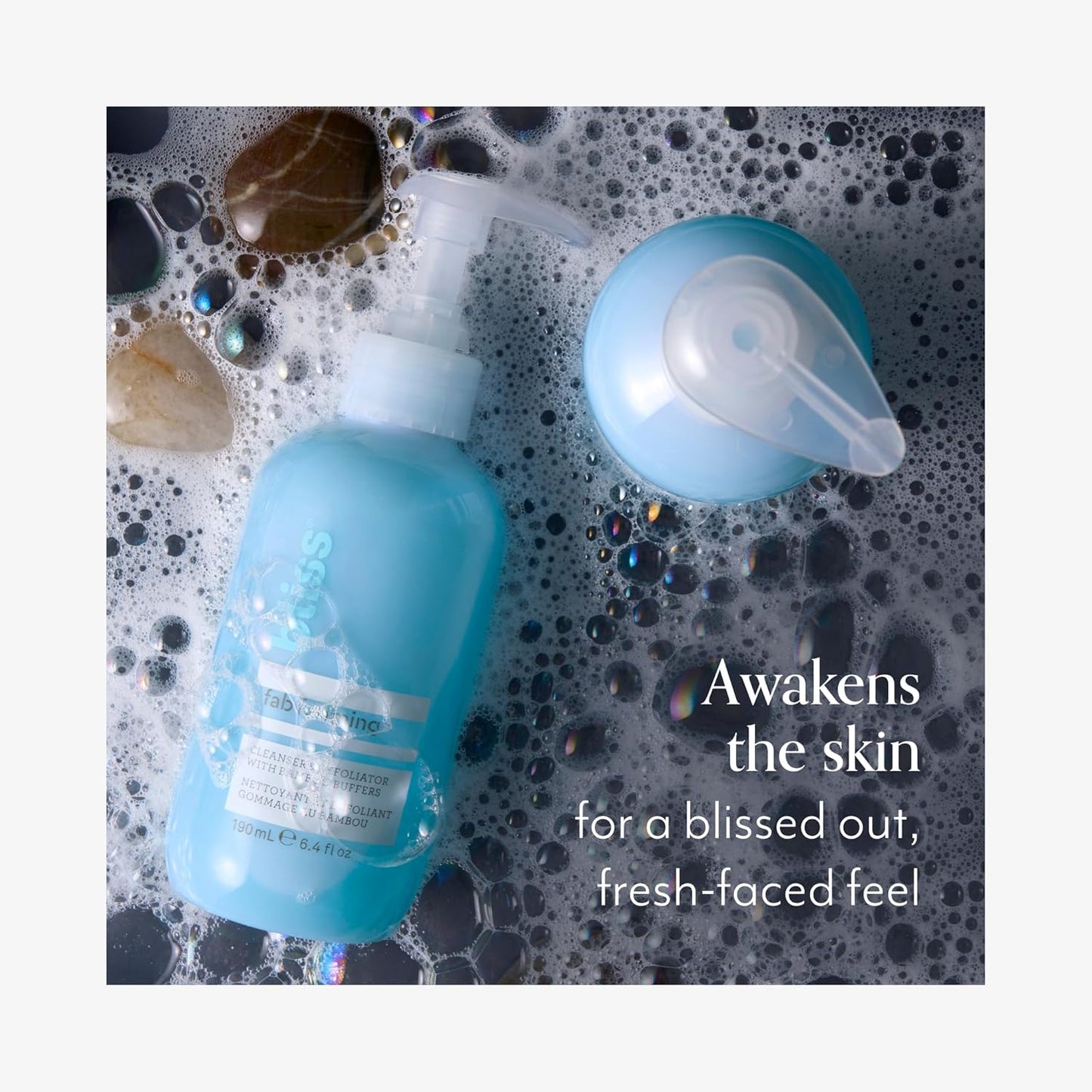 Bliss Pro Fab Foaming 2-In-1 Cleanser and Exfoliator with Bamboo Buffers - 17.2 Fl Oz - Oil-Free Gel Face Wash - Makeup Remover - Vegan & Cruelty Free