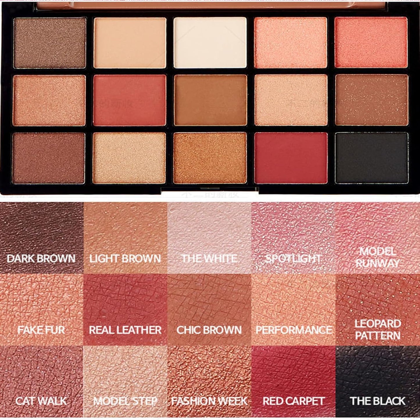 Eyeshadow Palette,Eye Shadow Pallet Makeup 15 Colors,Colorful Highly Pigmented Matte & Shimmer Makeup Eyeshadow for Women (RED LEOPARD)