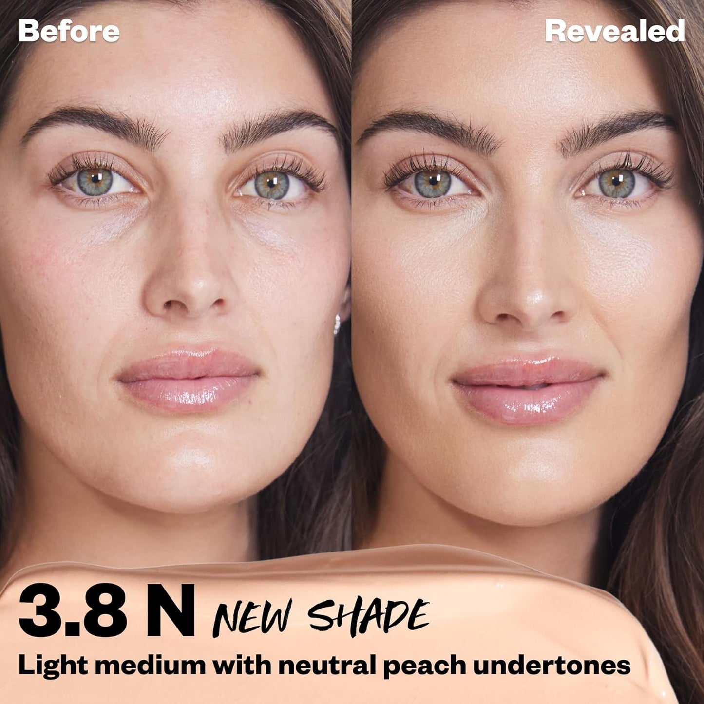 Kosas Revealer Concealer - Medium Coverage Makeup with Hyaluronic Acid, Conceals Dark Circles Under Eyes, Dark Spots and Blemishes + Brightens, Hydrates, Long-Lasting & Vegan, (Tone 3.8 N)