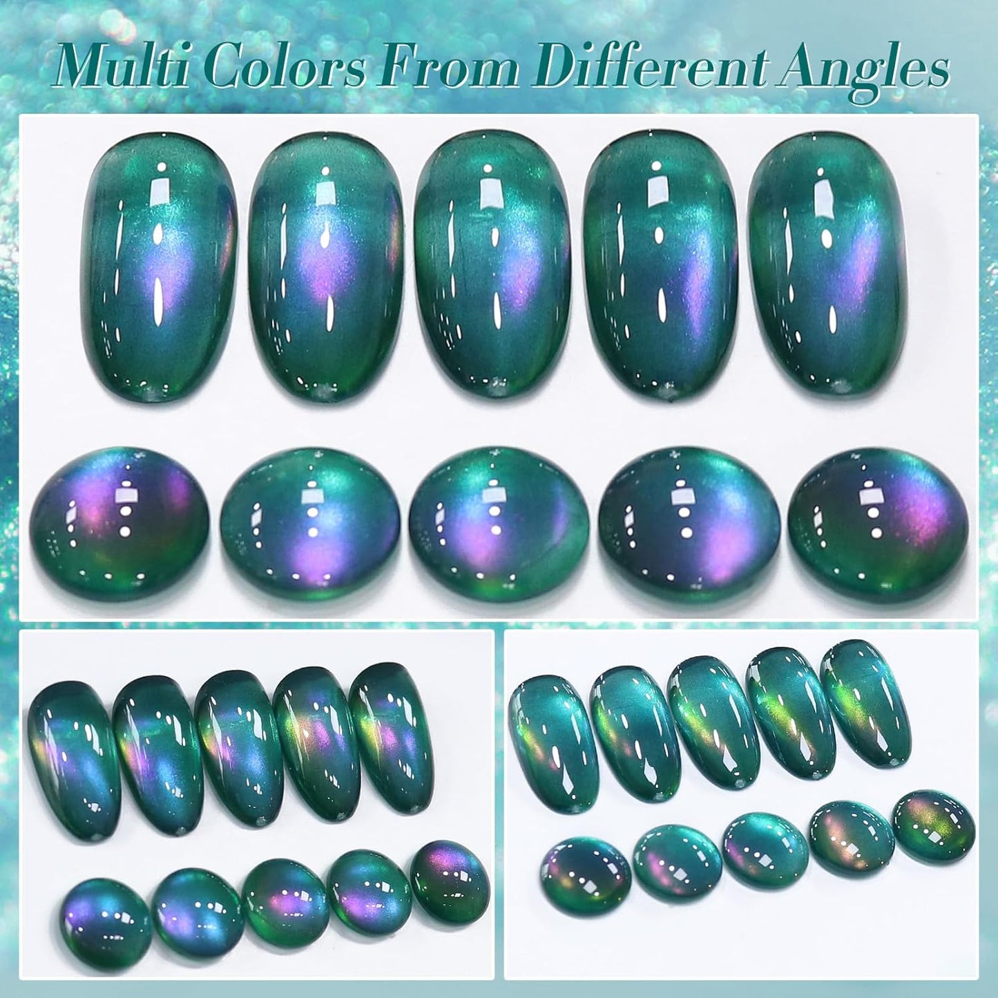 Born Pretty Blue Cat Magnetic Eye Gel Nail Polish Crystal Glass Sea Blue Magnetic Gel Polish Nail Art Manicure DIY at Home 15ML
