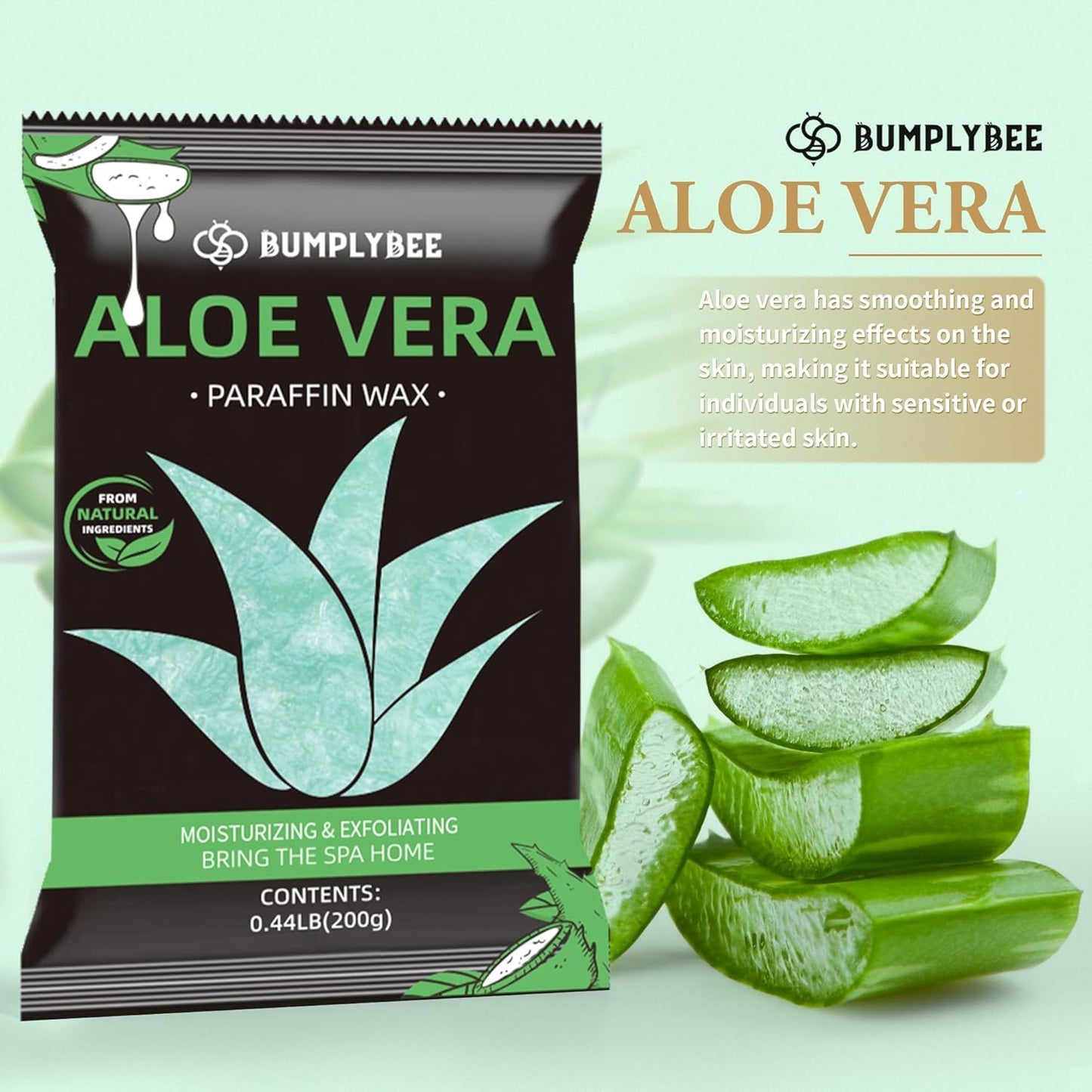 Paraffin Wax for Hand and Feet, 10 Pack Aloe Vera Paraffin Wax Refills for Paraffin Wax Machine, Hand Wax Paraffin Wax Bath, Foot Wax Paraffin Bath, Moisturizing Hands Feet, Deep Hydration