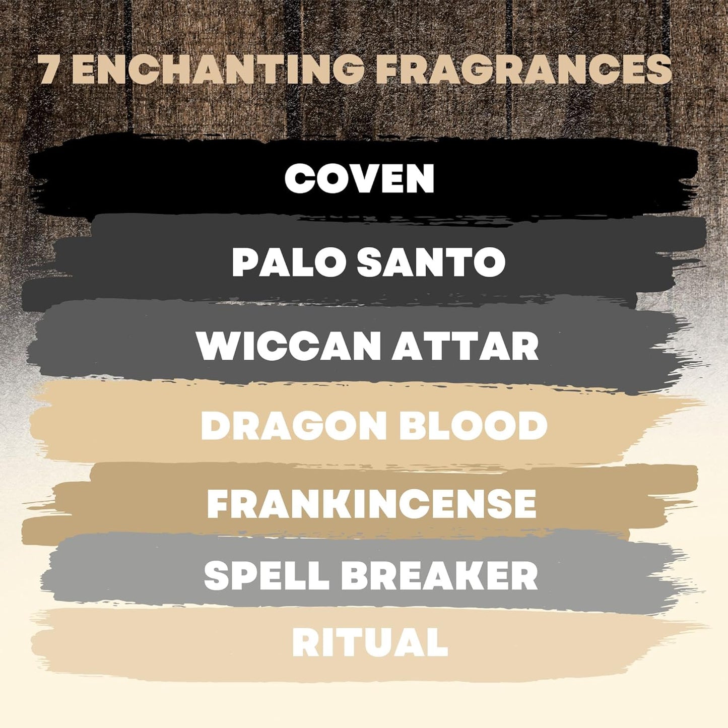 Mecka Salem Spell Incense Sticks | Set of 7 | Premium Slow Burn Organic Incense Sticks for Wicca Rituals and Mystic Vibes | 140 Insense Sticks of Palo Santo, Frankincense, Dragon Blood