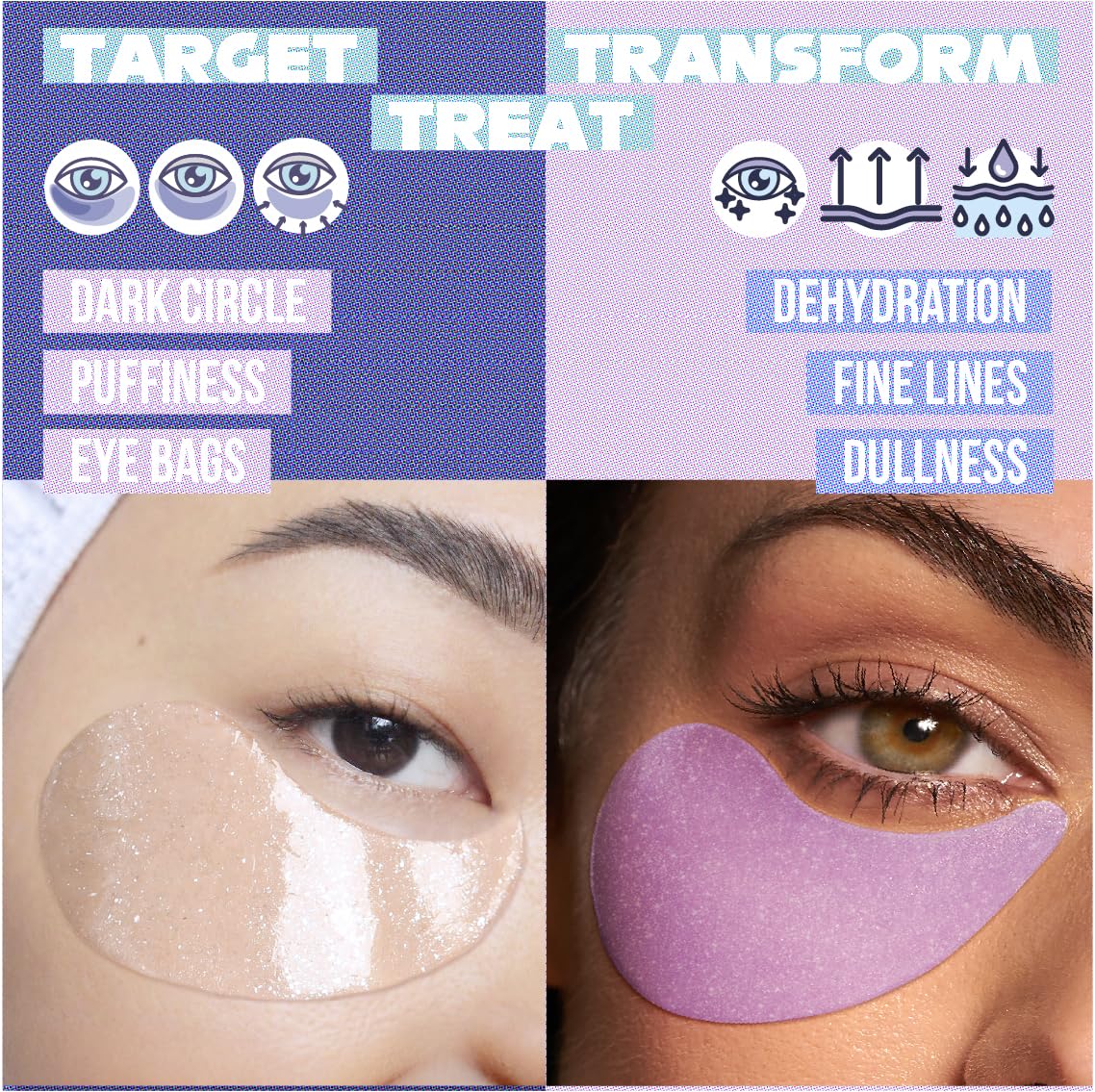 ULTIMATE HYDROGEL EYE MASK 28 Pairs Under Eye Patches, Rejuvenate Eye Area Reduce Dark Circles Puffiness, Tiredness Bags, Gel Pads Brightening, Plumps Fine Lines