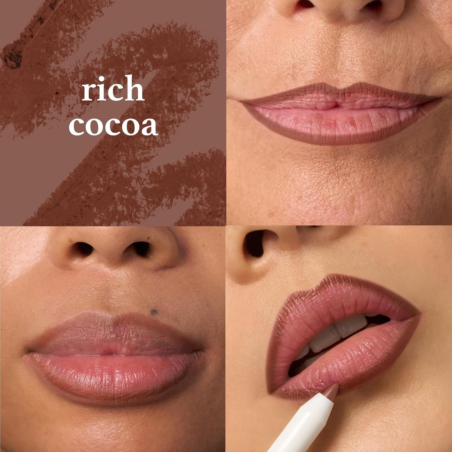 Julep With a Trace Retractable Creamy Long-Lasting Lip Liner, Rich Cocoa