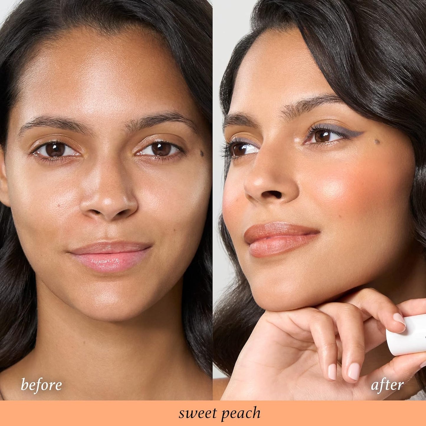 Julep Skip The Brush Cream to Powder Blush Stick - Sweet Peach - Blendable and Buildable Color - 2-in-1 Blush and Lip Makeup Stick