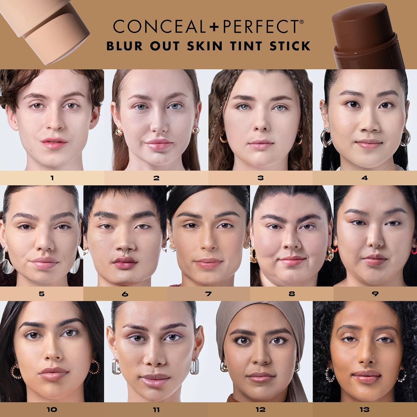 Milani Conceal + Perfect - Skin Tint Stick, Blur Out Tinted Moisturizer Makeup, Shade 020