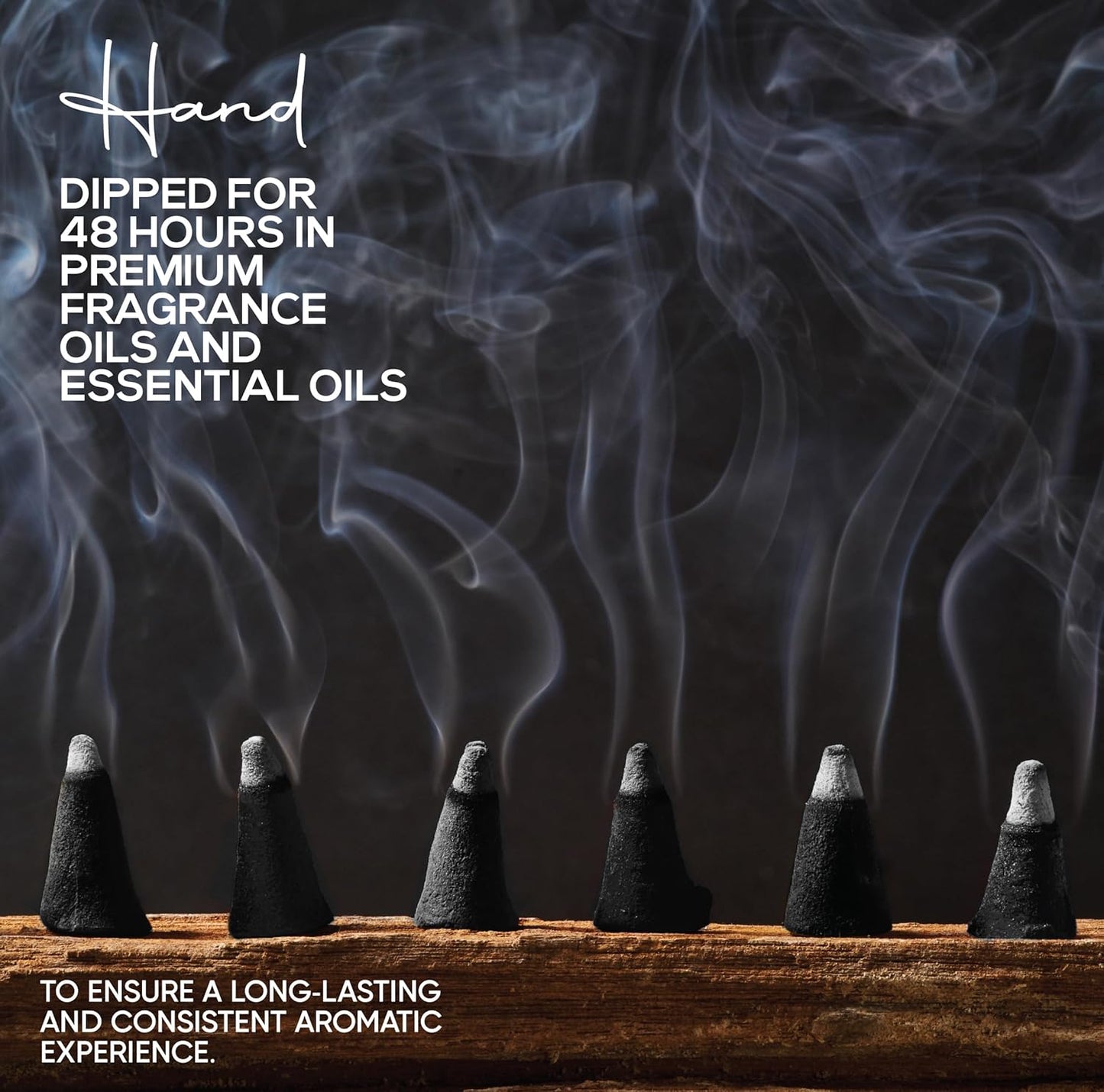 Frankincense Charcoal Incense Cones 1" TOPFLOW - 50 Pack - Natural Scented Cones Handmade Hand Dipped