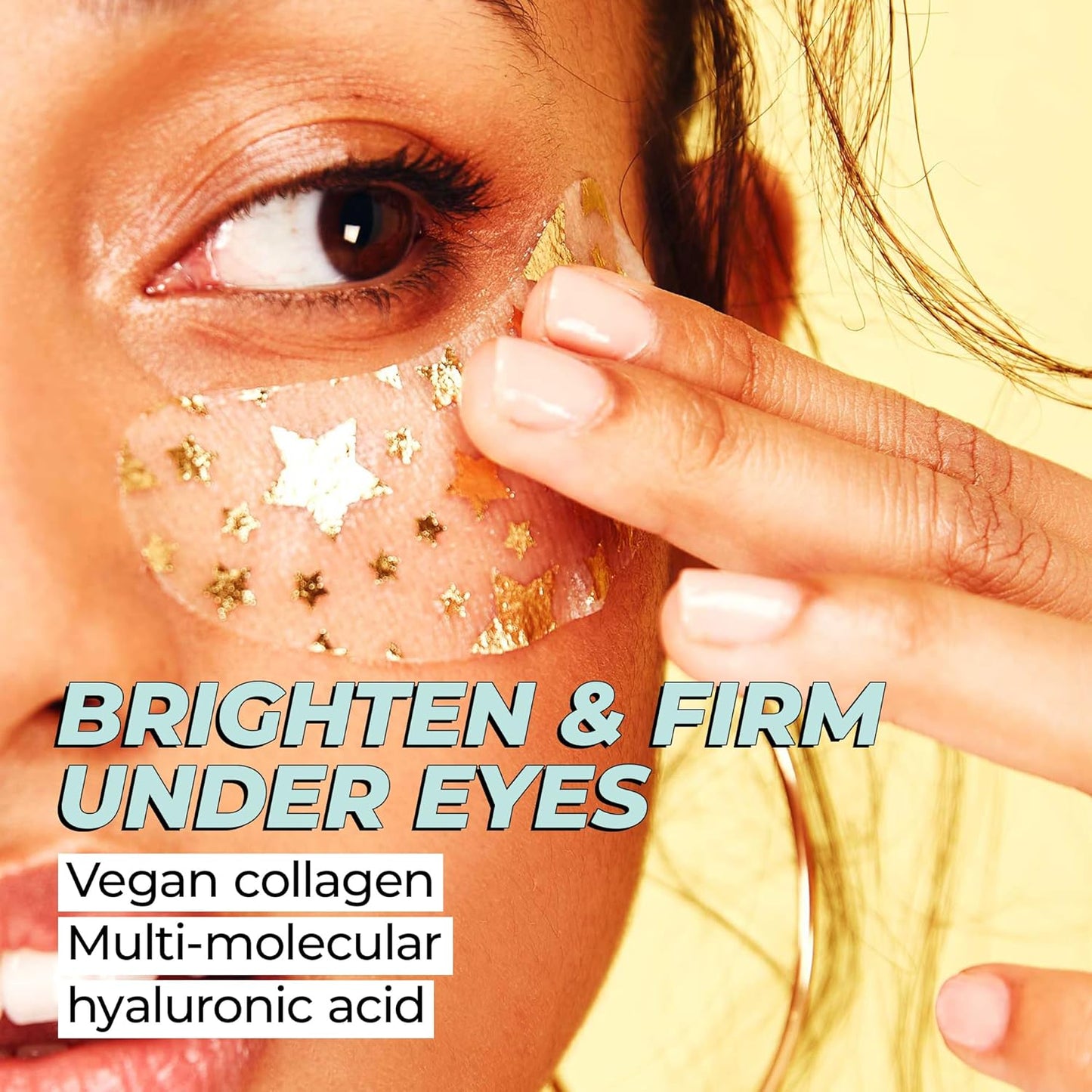 Vitamasques Vegan Collagen Eye Pads, 3-Pack - Firming & Brightening - Anti Aging Under Eyes Mask to Reduce Fine Lines, Puffiness, Wrinkles & Dark Circles - Hyaluronic Acid - Vegan & Cruelty-Free