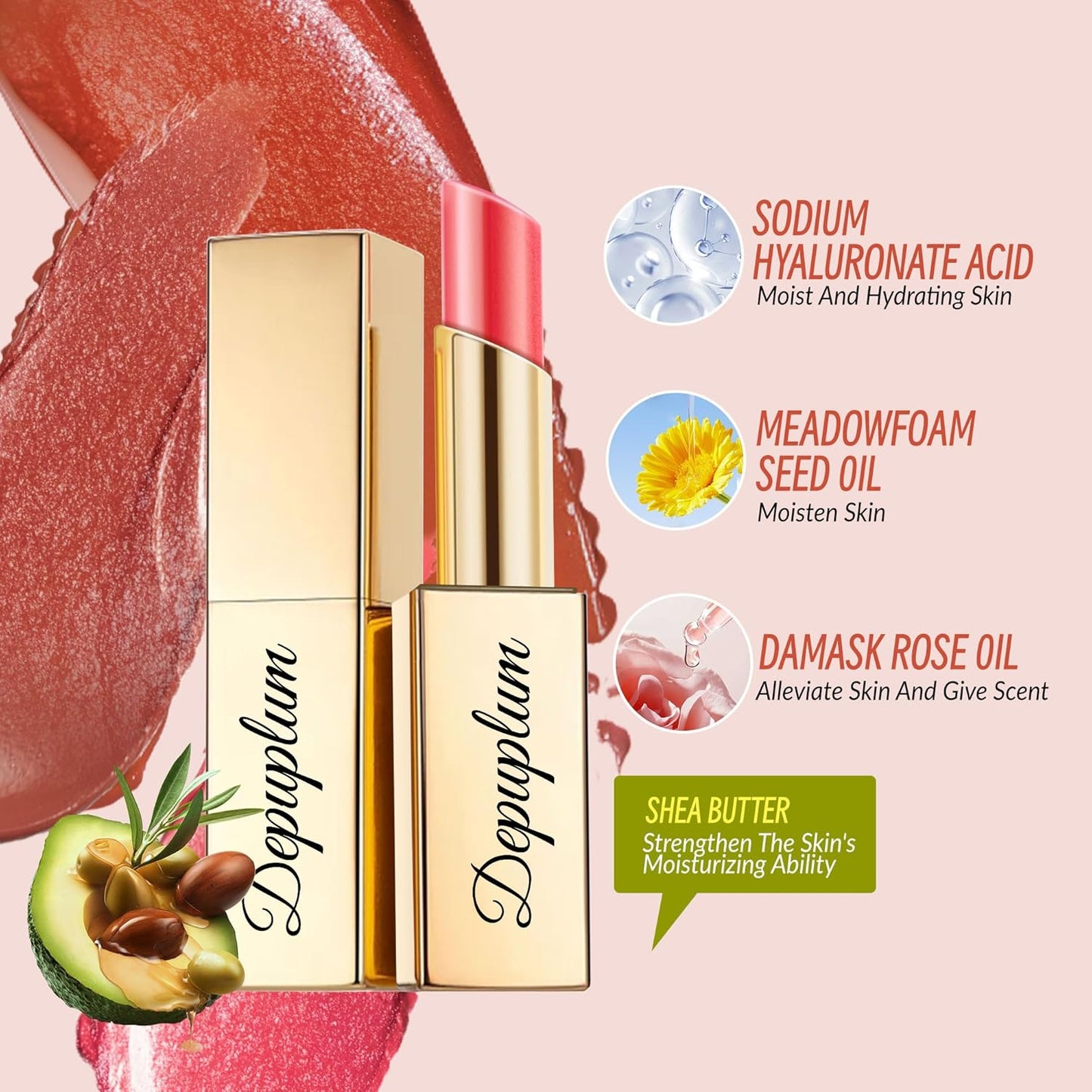 Berry Red Lipstick Moisturizing for Women Shimmer Tinted Lip Balm Cranberry Hydrating Nourishing Lip Gloss Vegan& Cruelty Free Lip Makeup, ZG119 My Love