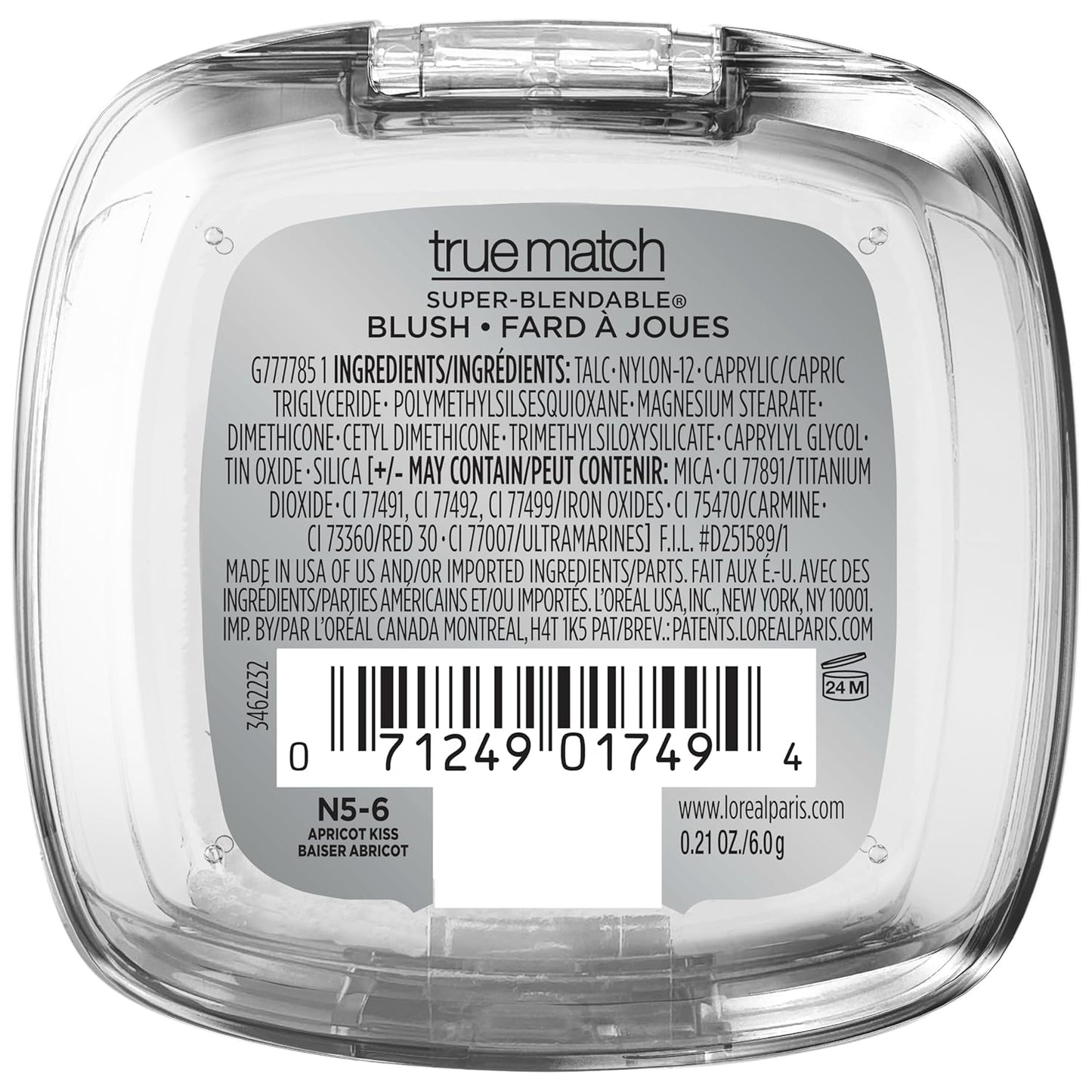 L'Oreal Paris True Match Super-Blendable Powder Blush, Apricot Kiss, 0.21 Oz (Packaging May Vary)