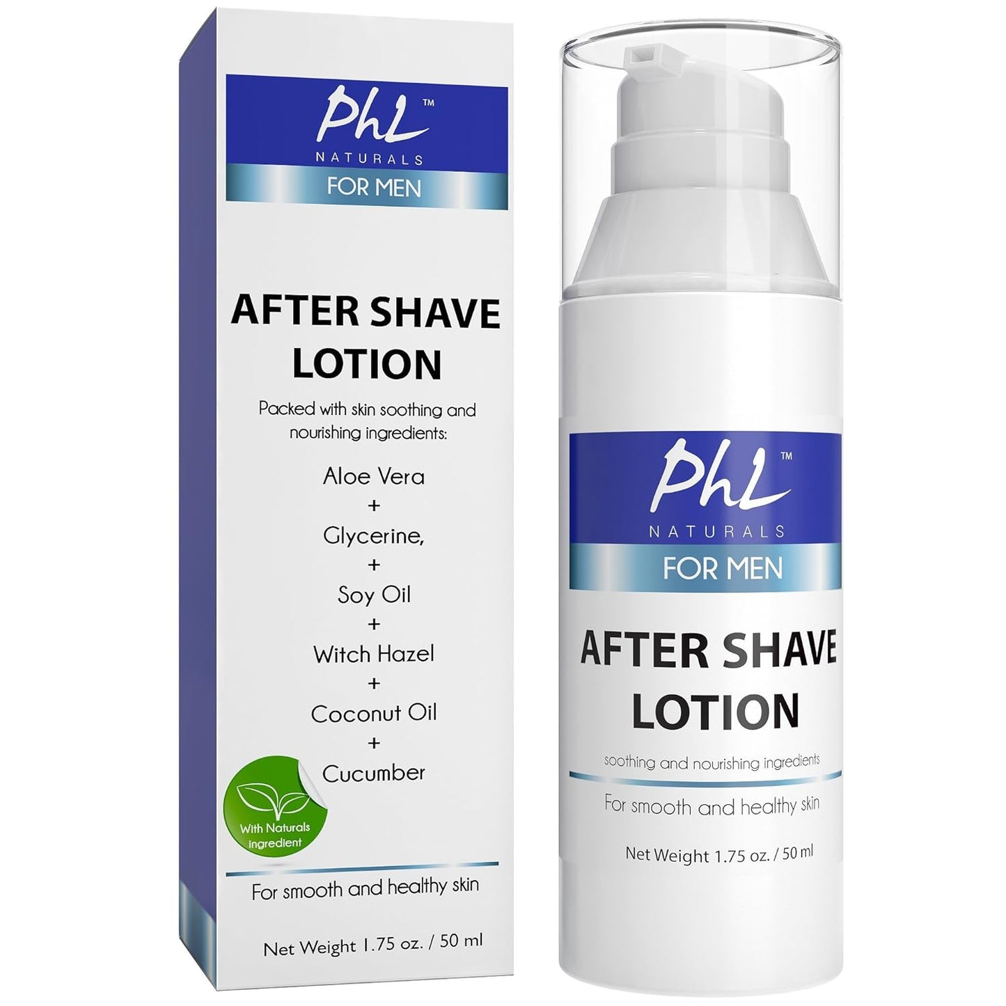 Unscented Aftershave for Men – Fragrance-Free, Alcohol-Free After Shave Lotion for Sensitive Skin – Soothes, Prevents Razor Burn, Moisturizes – 1.75 oz