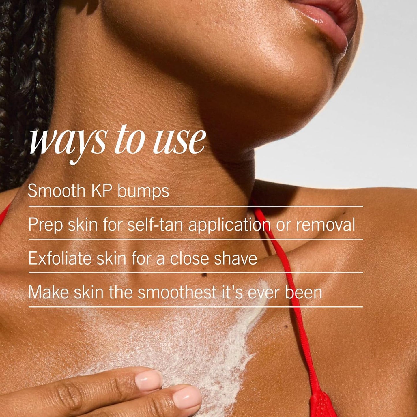 First Aid Beauty - KP Bump Eraser Body Scrub with 10% AHA, Keratosis Pilaris Skin Exfoliator with Glycolic and Lactic acids, Helps Reduce Chicken Bumps, Safe for Sensitive Skin, 2 oz
