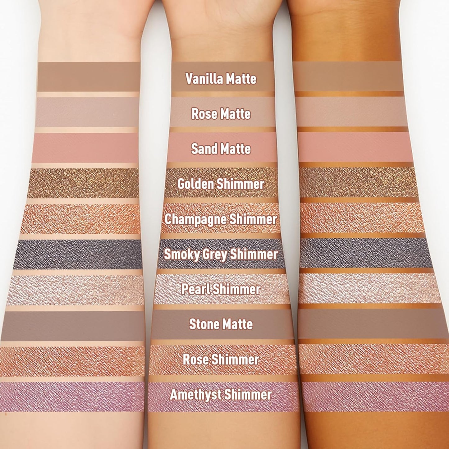 FV Cream Shimmer Eyeshadow Stick，Long Lasting & Waterproof, Multi-Use & High Pigment Eyeshadow Makeup Stick, Smoky Grey Shimmer