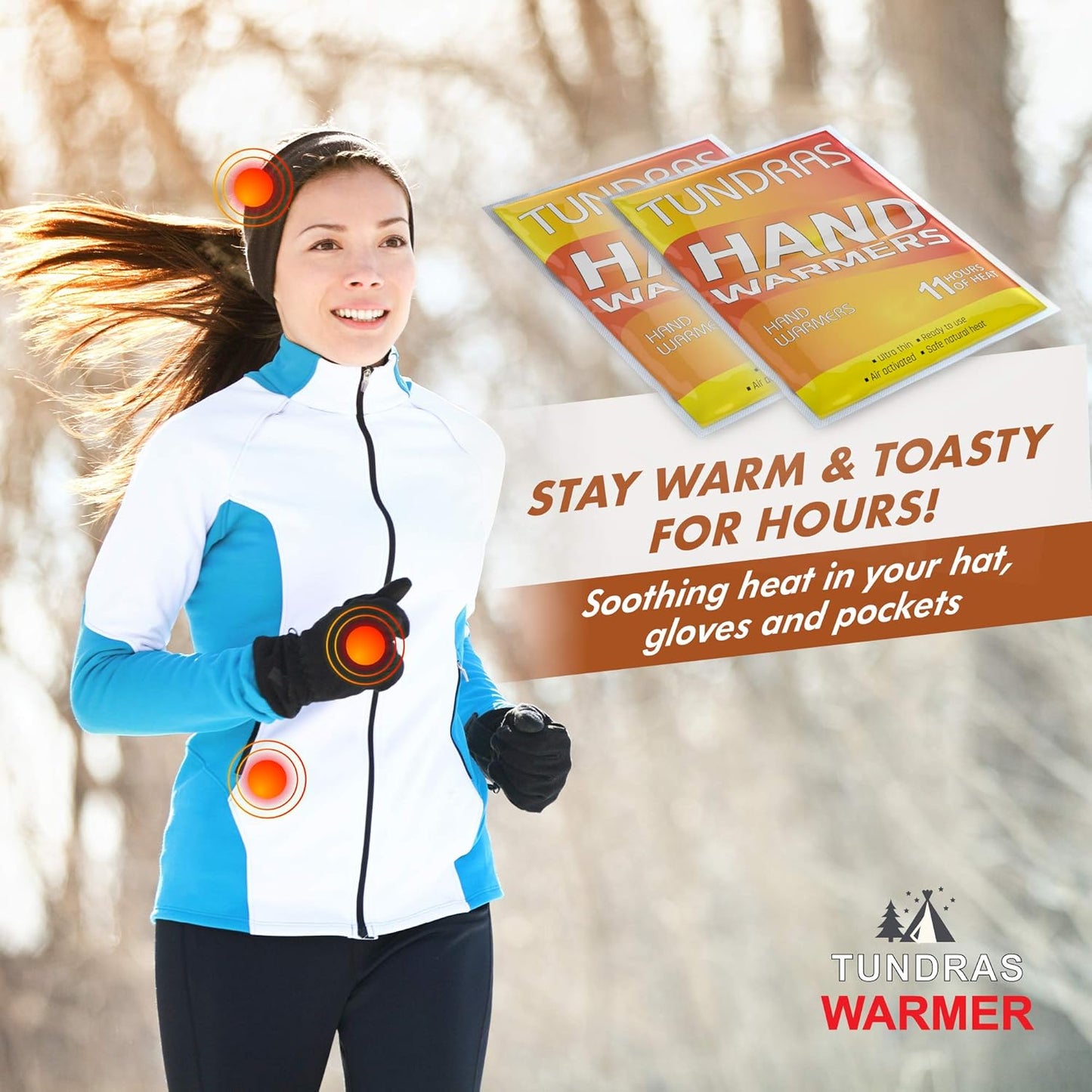 Hot Hand Warmers Heat Pack - 80 Count - 11 Hours Long Lasting Natural Safe and Odorless Single Use Air Activated Heat Packs for Hands, Toes and Body - TSA Approved