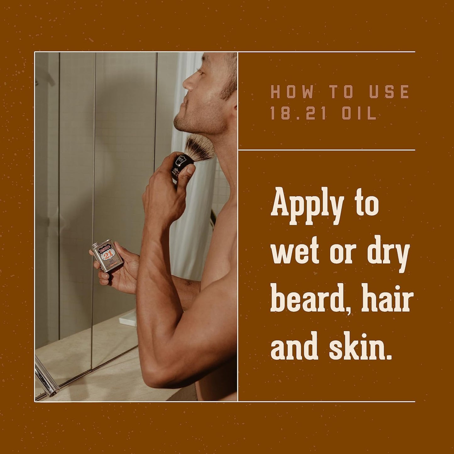 18.21 Man Made Sweet Tobacco Beard Oil & Beard Balm 2-Set Bundle, All Hair & Skin Types for Men, Strengthens and Moisturizes in a Manly Aroma