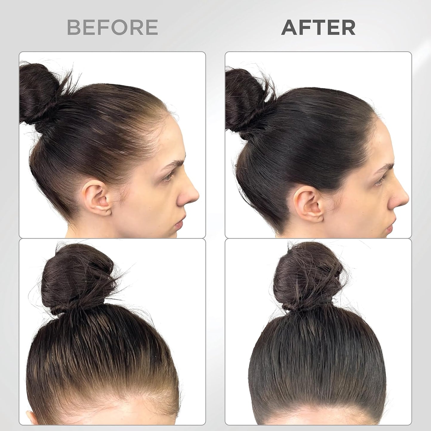 THICK FIBER Root Touch Up Powder - Water & Sweat Resistant Hair Loss Concealer Set for Thinning Hair Women, Includes Brush (Black)