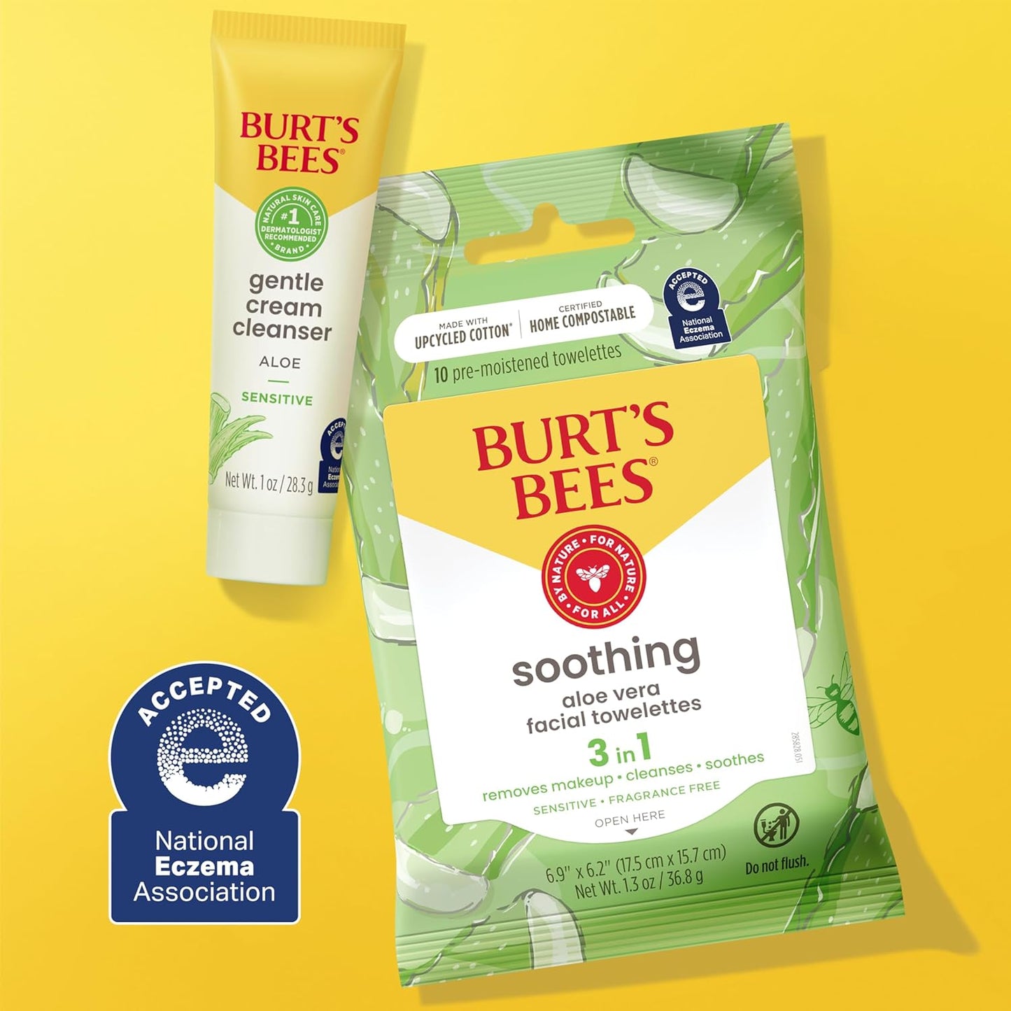 Burt's Bees Back To School Dorm Essentials, Gentle Skin Care To-Go Set, Includes Cleanser, Towelettes, Lotion and Sheet Mask, Facial Skin Care Products for Sensitive Skin, Natural Origin, 1 Gift Set