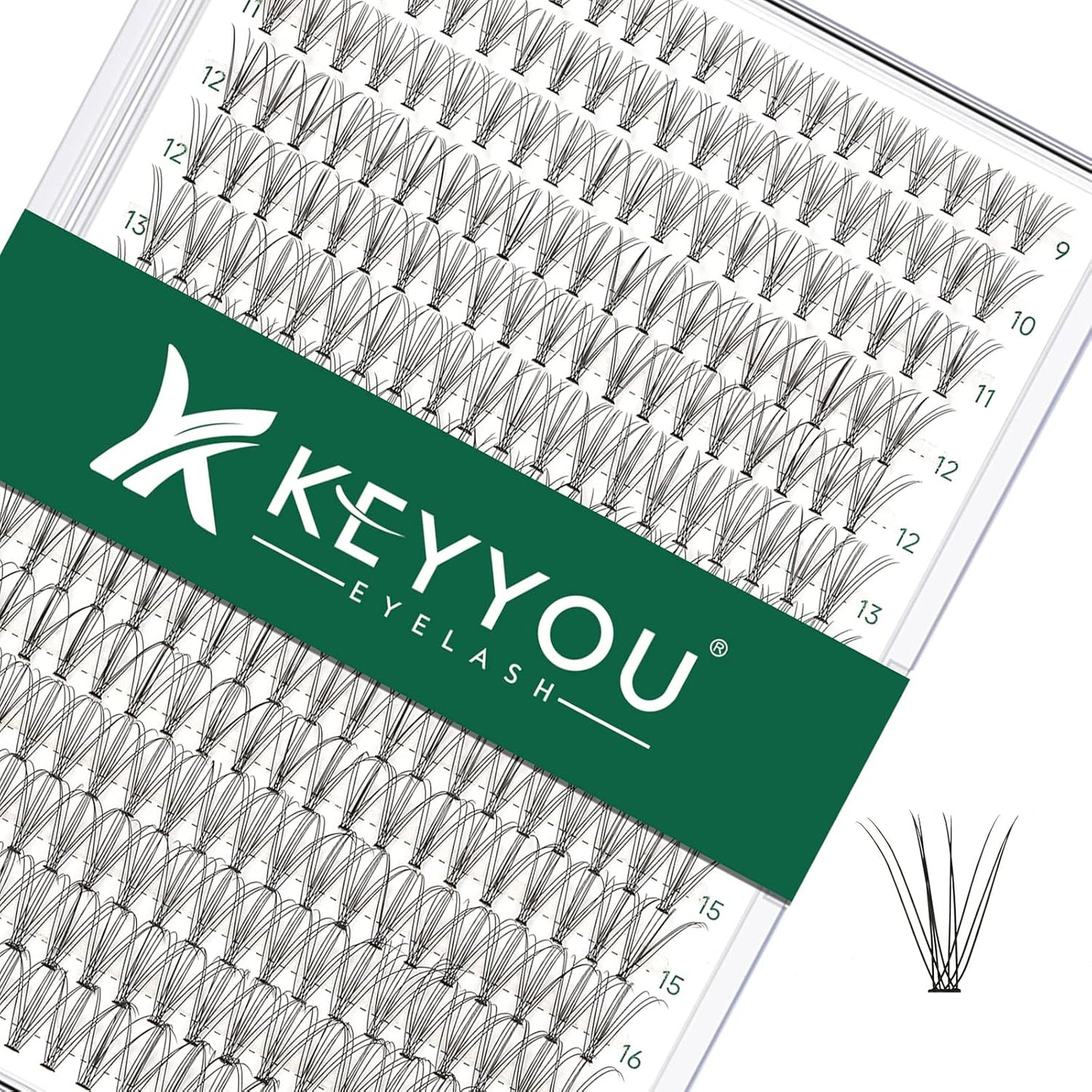 Lash Clusters 300Pcs Individual Lashes 10D 0.1D Curl 9-18MMIX Lash Extensions Clusters Lashes Soft&Natural False Eyelashes Individual DIY Eyelash Extension at Home(10D-0.1D,9-18MIX)