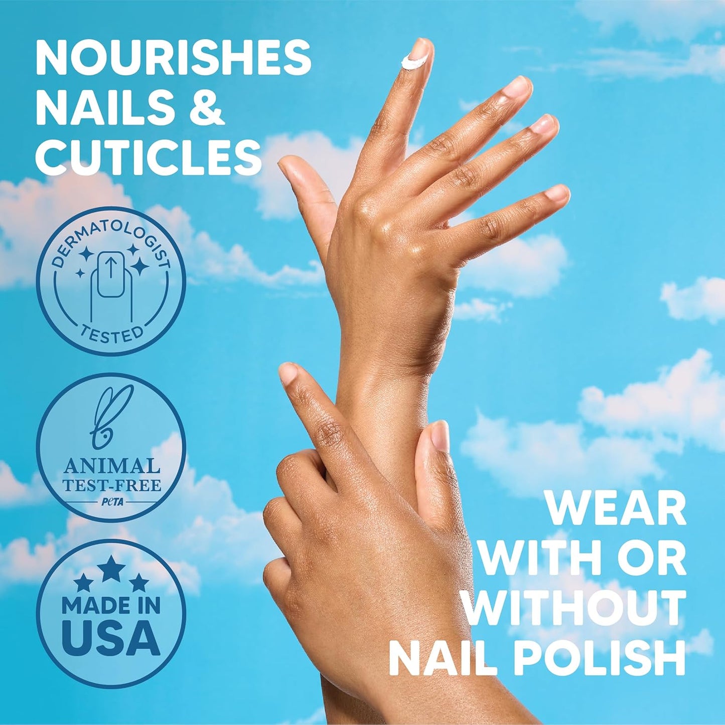 Onyx Professional Hard as Hoof Nail Strengthening Cream, Cherry Almond Scent - Made in USA, Nail Growth & Conditioning Cuticle Cream Stops Splits, Chips, Cracks & Strengthens Nails, 1 oz