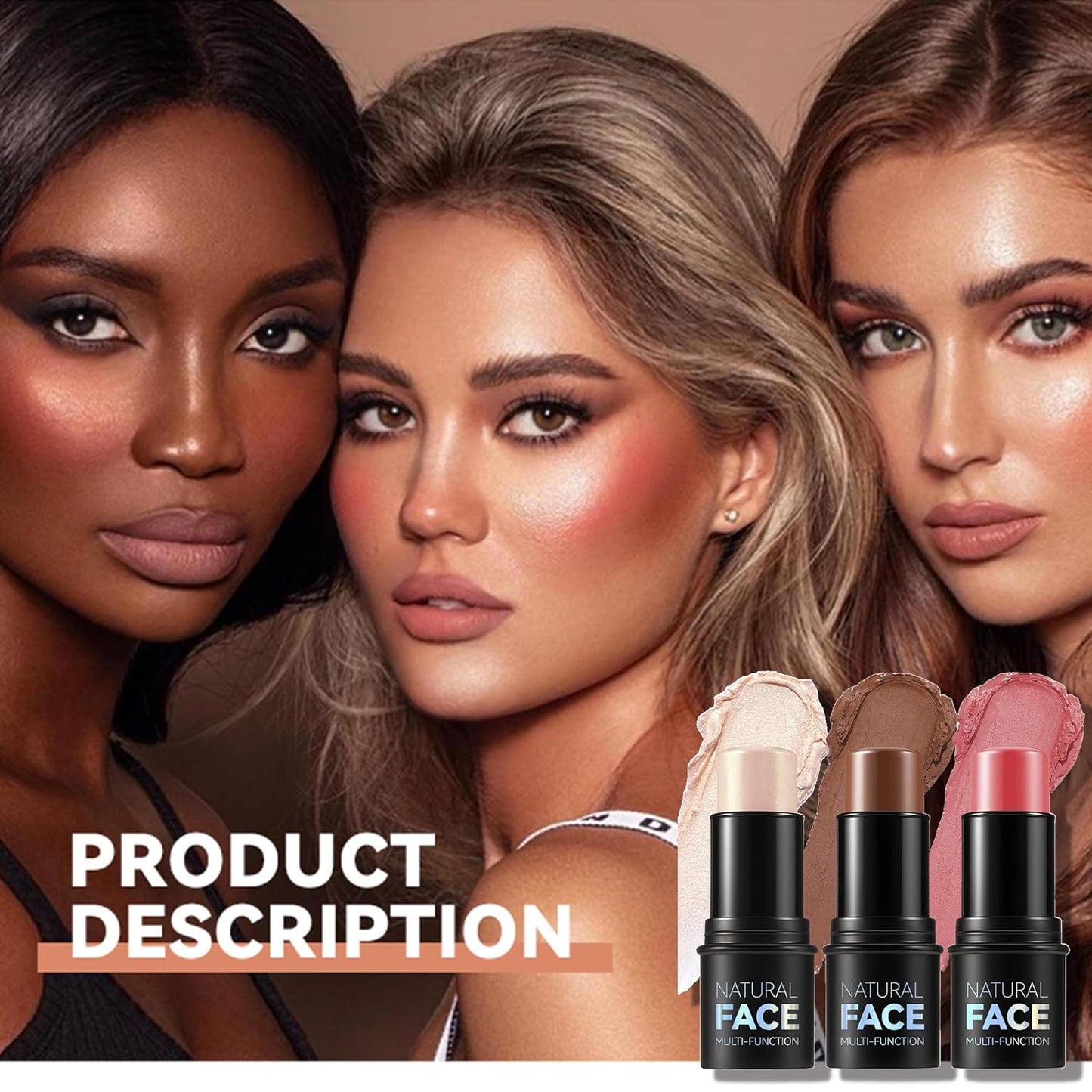 Highlighter Contour Stick, Milk Makeup Contour, Blush Sticks, Highlight Contour Palette, Glint Highlighter, Make Up Highlighter, Best Contouring Stick, Highlighter Makeup Stick, 05#RUGOSA ROSE