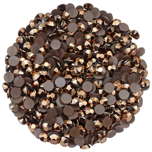 720 Pcs SS30 6mm Flatback Rhinestones for Nails Art Crafts Glitter Round Shine Gems AB Crystals DIY Clothes Shoes （Bronze AB）