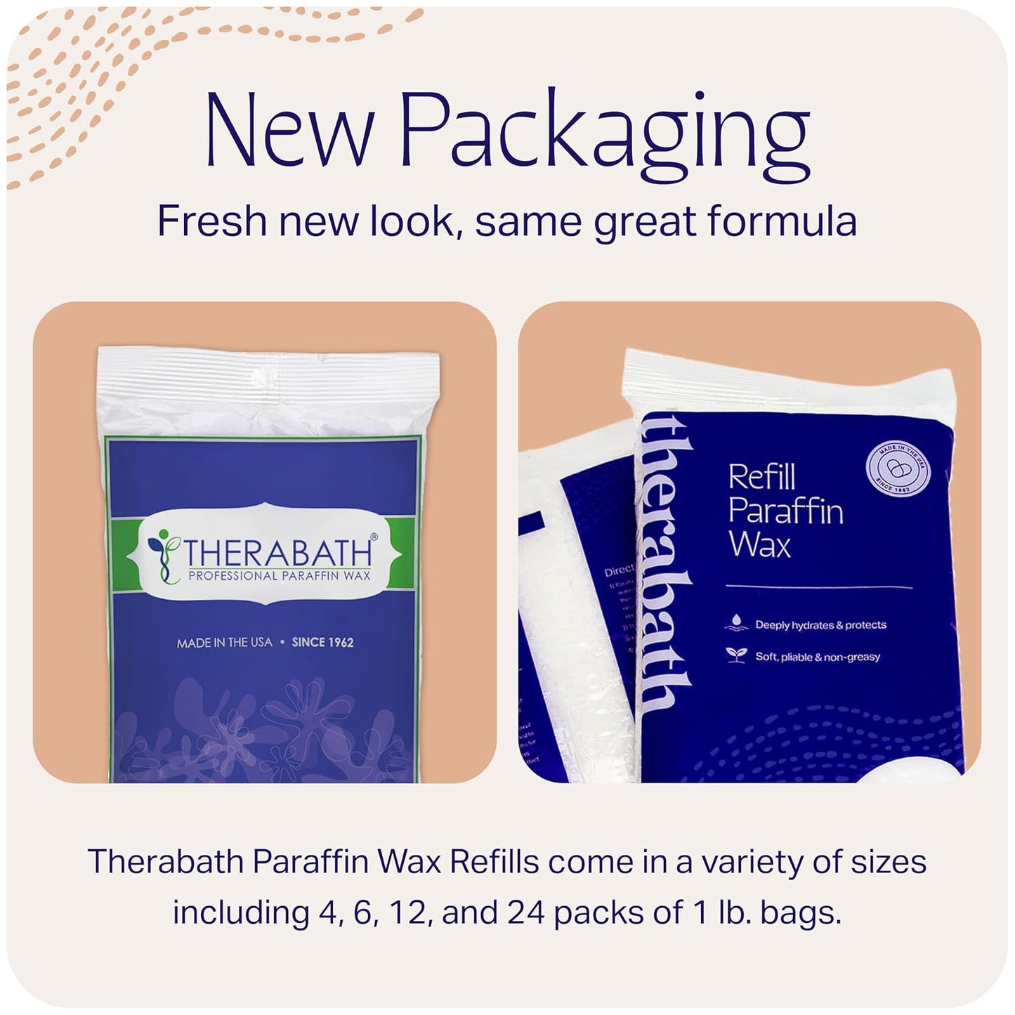 Therabath Paraffin Wax Refill - Thermotherapy - Use to Relieve Arthritis Discomfort, Stiff Muscles, & Dry Skin - For Hands, Feet, Body - Deeply Hydrates & Protects - Made in USA, 6 lb Warm Apple Spice