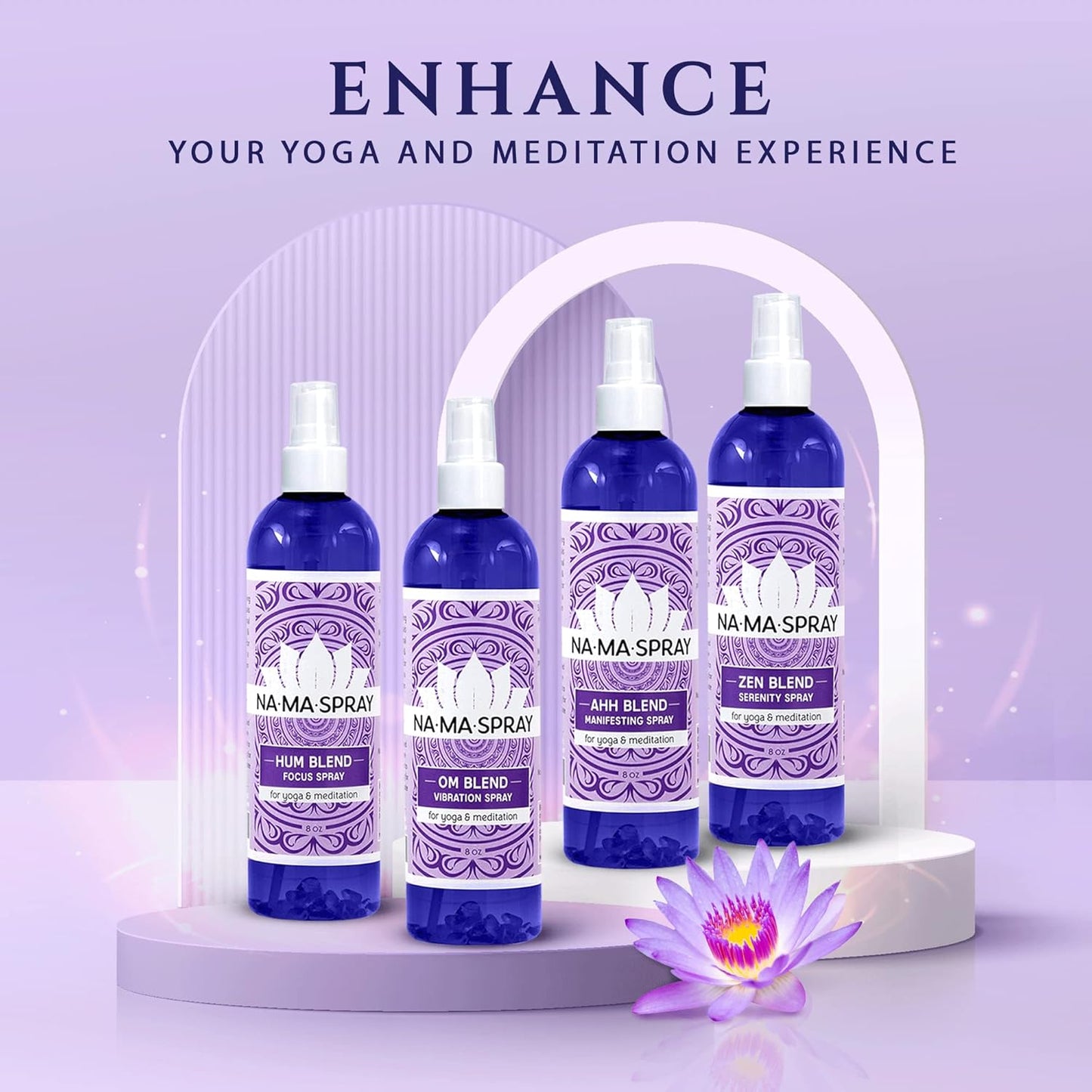 Lavender & Clary Sage Aromatherapy Spray - Pillow and Shower Aura Cleansing Mist for Energy Clearing, Manifestation, Meditation & Spiritual Protection - Relax, Balance and Positive Vibes. AHH 8oz