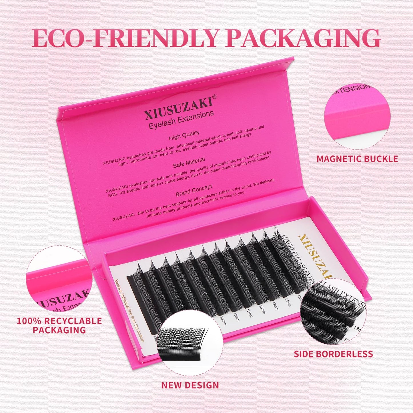 YY Lash Extensions Supplies Y Eyelash Extensions 0.07mm Thickness D Curl 13mm Premade Fans 4D Russian Volume Matte Black 12 Rows Crisscross Eye Lashes(YY-0.07-D,13mm)