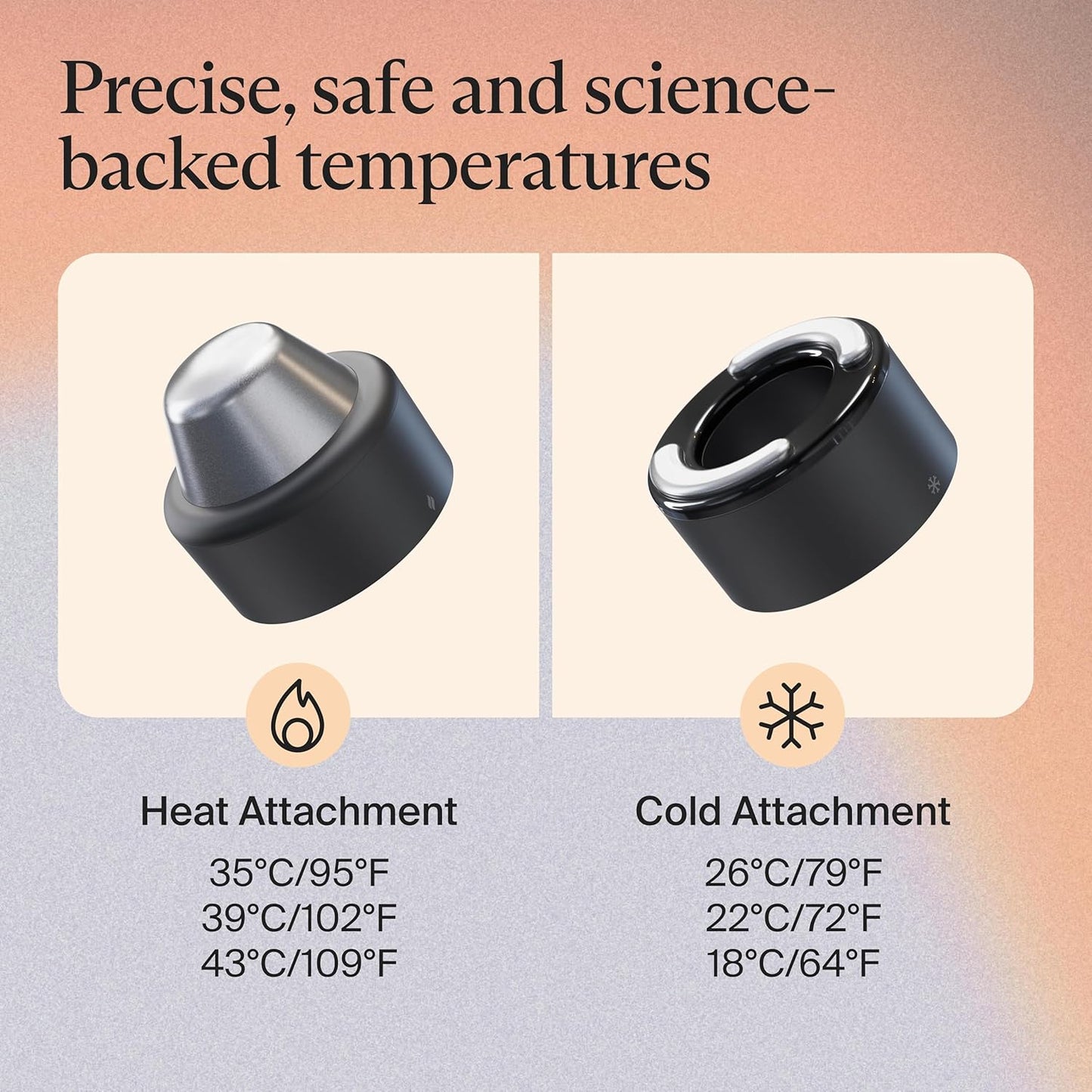 TheraFace PRO Hot and Cold Rings - Facial Therapy Care Device Attachment Kit to Improve Skin Radiance and Blood Flow and Reduce Face Tightening - Powered by Cryothermal Technology (Black)