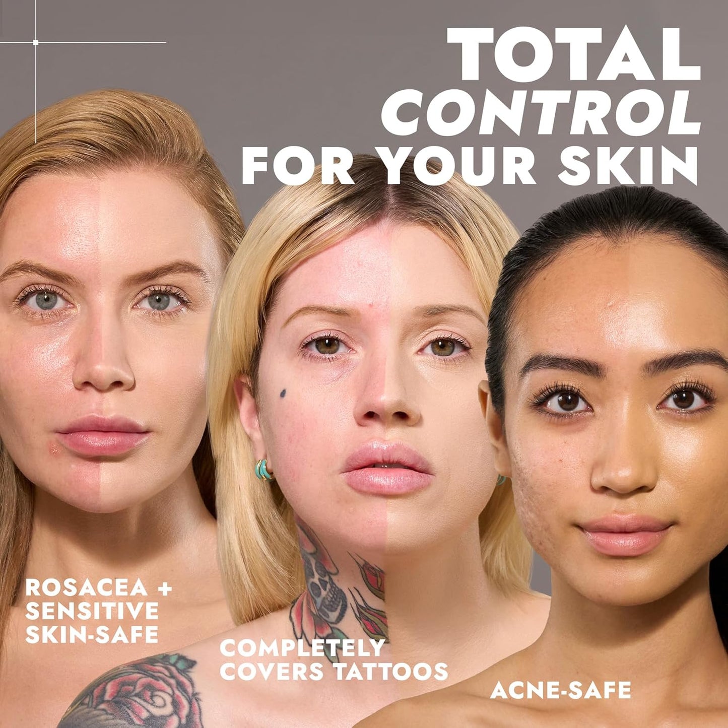 COVER FX Total Cover Cream Foundation - Shade R2 - Buildable Coverage - Natural Finish - Oil-Free - Sweat-Proof