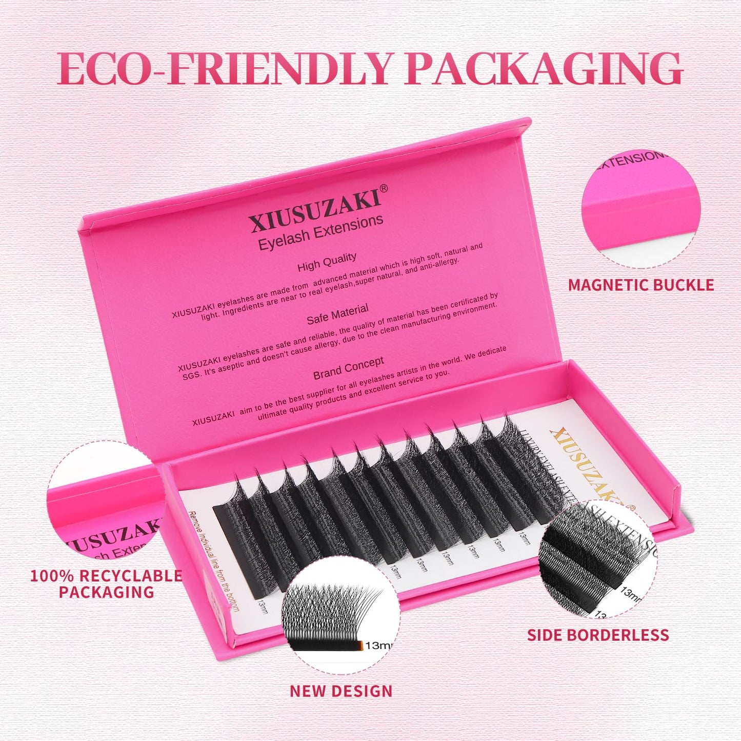 Lash Extensions 6D Eyelash Extensions W Lashes 0.07mm Thickness D Curl Lashes Mix 8-15mm Soft Lash Trays Volume Lash Extension Natural Matte black False Eyelashes Professional Use(W-6D-0.07-D,8-15mm)
