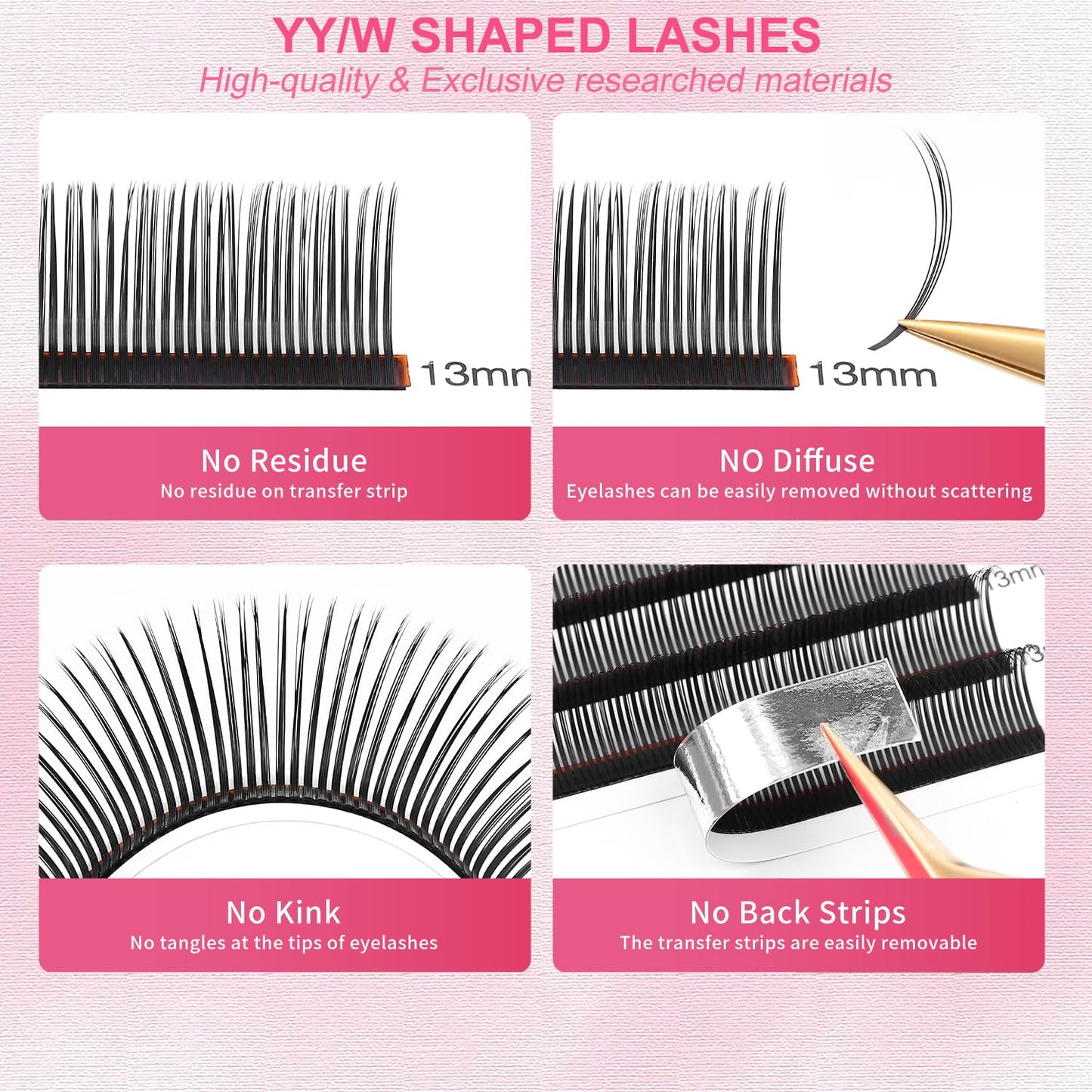 5D Flower Lash Extensions Spikes Lashes 0.07 Matte Black C Curl Lashes 13mm Volume Eyelash Extension Lash Trays Professional Use(5D Flower,0.07-C,13mm)
