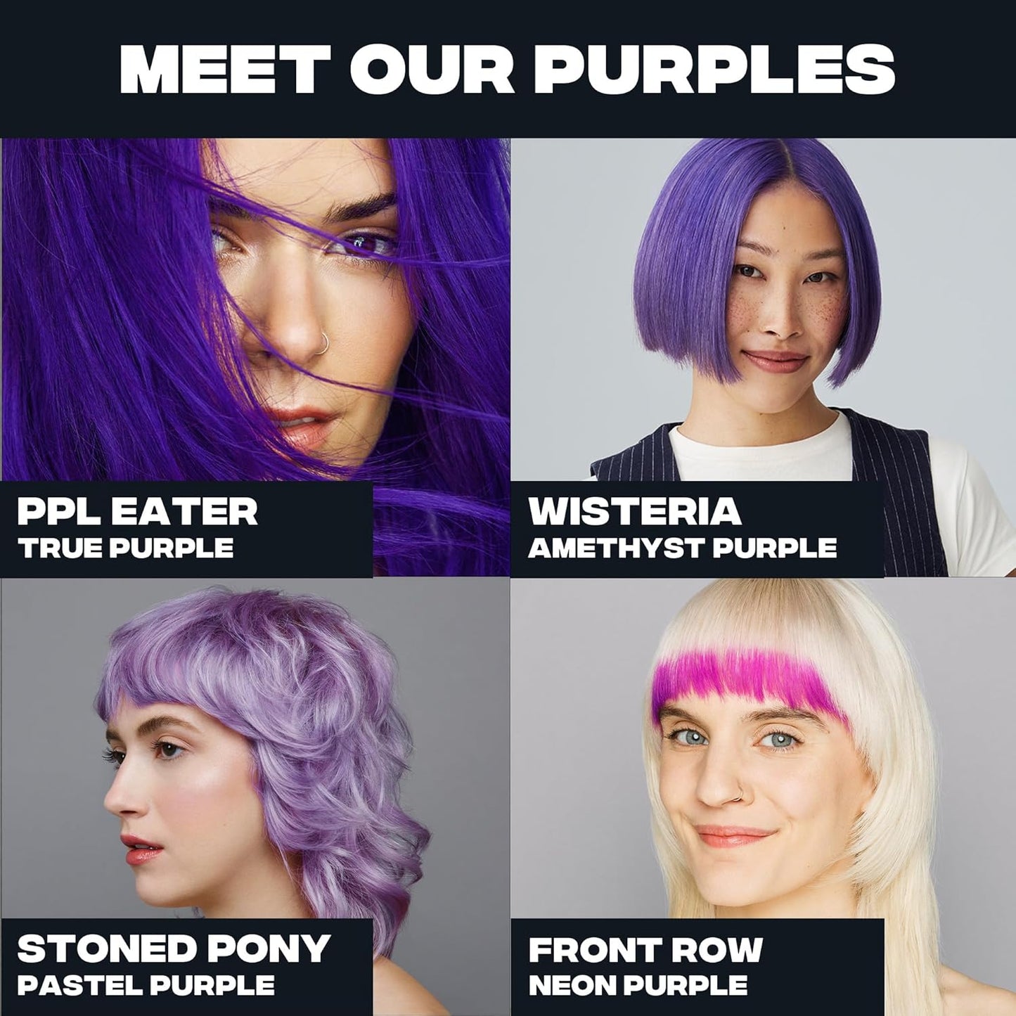 Good Dye Young Semi-Permanent Hair Color, Vegan and Cruelty-Free Purple Hair Dye, Last up to 24 Washes, Non-Damaging Conditioning Hair Color (5FL OZ, Wisteria)