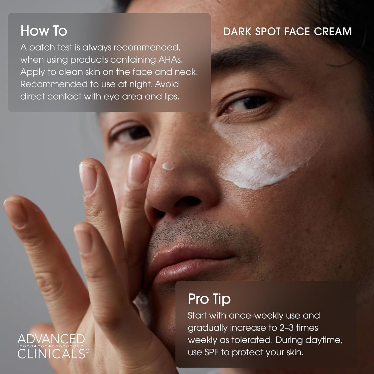 Advanced Clinicals Dark Spot Face Moisturizer | Lactic Acid Lotion For Face With Caffeine, Cocoa Butter, & Vitamin A | Brightening Cream Visibly Reduces Look Of Dark Spots & Uneven Skin Tone, 2 Fl Oz