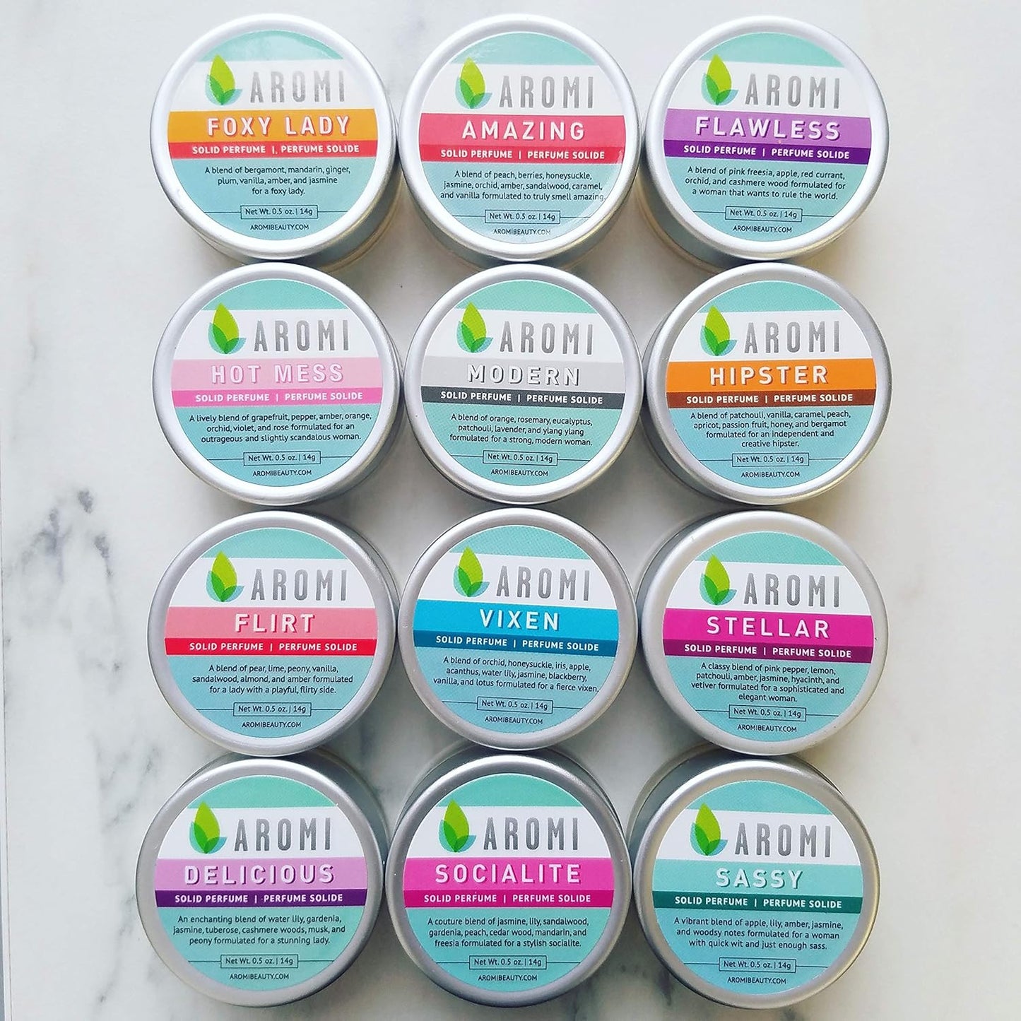 Aromi Socialite Solid Perfume | Sweet, Floral Fragrance, Freesia, Vanilla, Jasmine Scent, Vegan, Cruelty-free, Wax Scent, Travel, Women’s Gift, Handmade (Socialite)