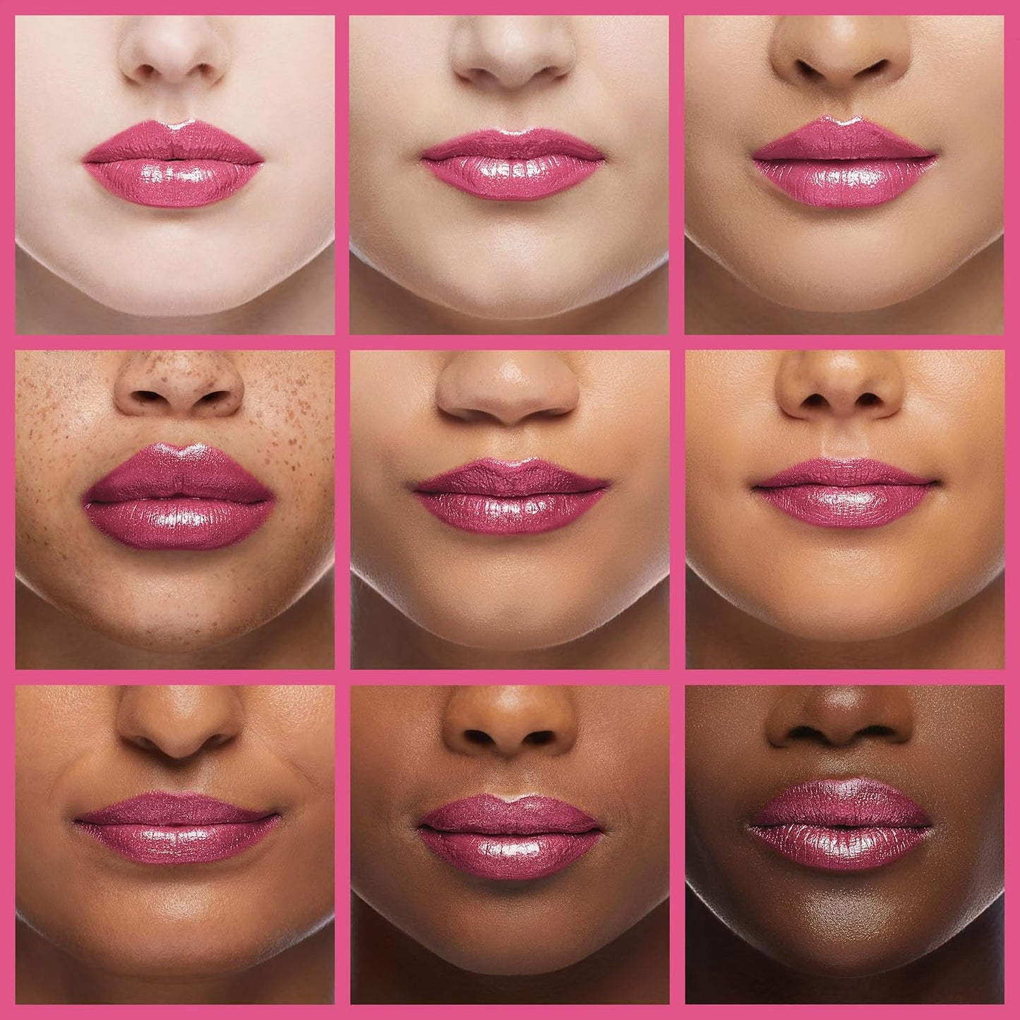Oulac Hot Pink Lipstick for Women with Metallic 3D Shine Lightweight Hydrating Formula, High Impact Lip Color, Vegan Beauty, Full Coverage Lip Makeup, Christmas Gifts for Women, Sweet Lolita(17)