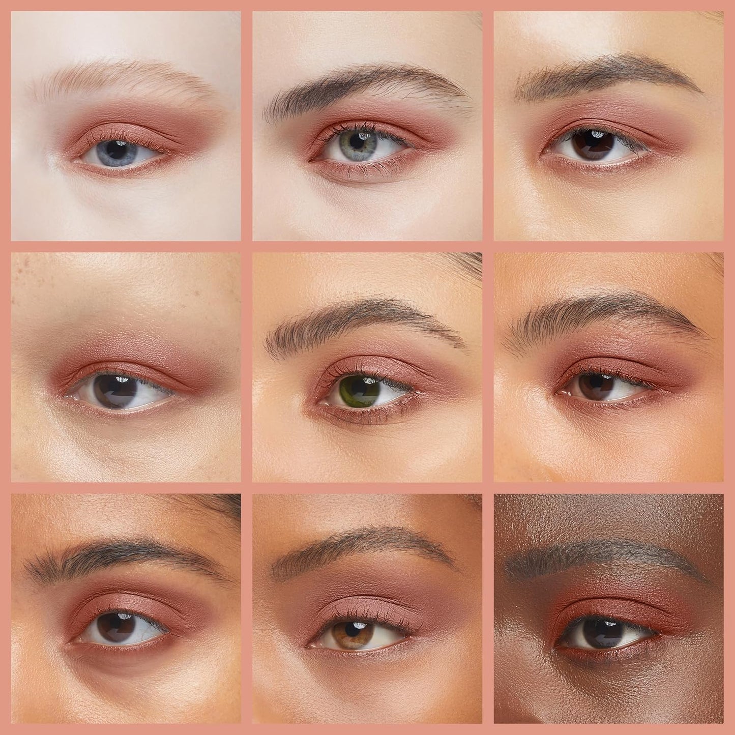 Rainbow Peach Matte Bronze Terracotta Pink Brown Pressed Powder Single Vegan Eyeshadow; Talc, Paraben & Cruelty Free